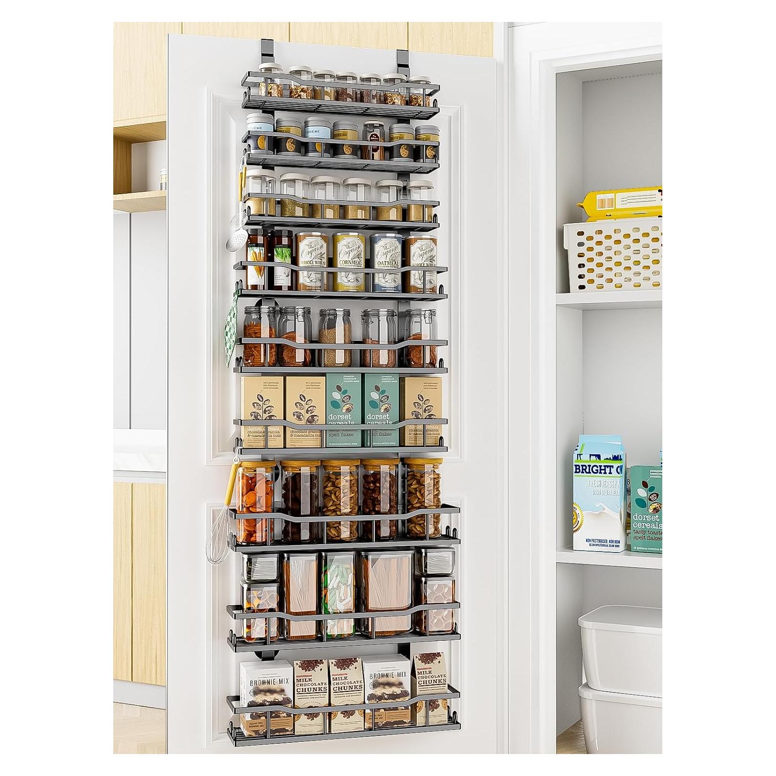 Estante colgante de especias MSERCUOR 9 niveles ajustable negro