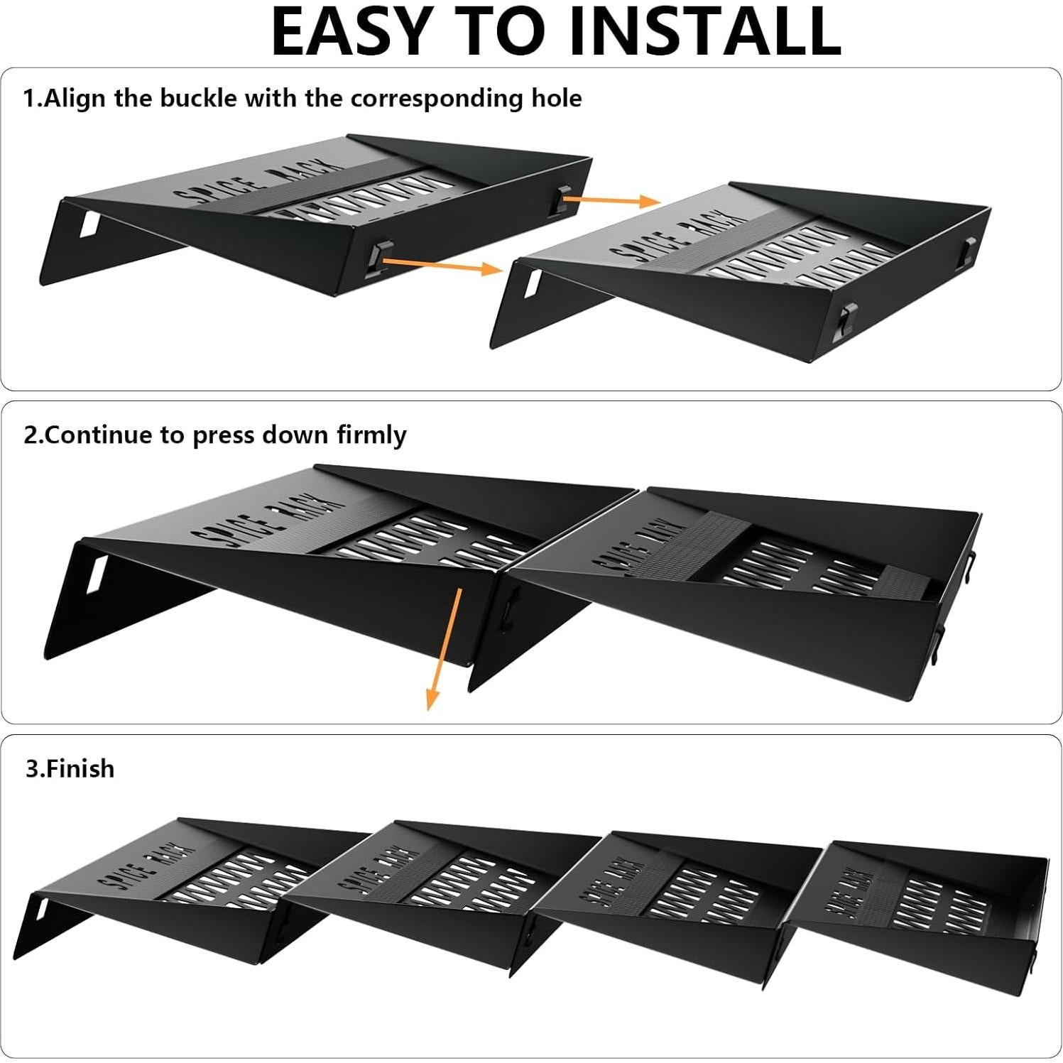 Organizador de Cajón para Especias RCHYFEED 4 Niveles Metal