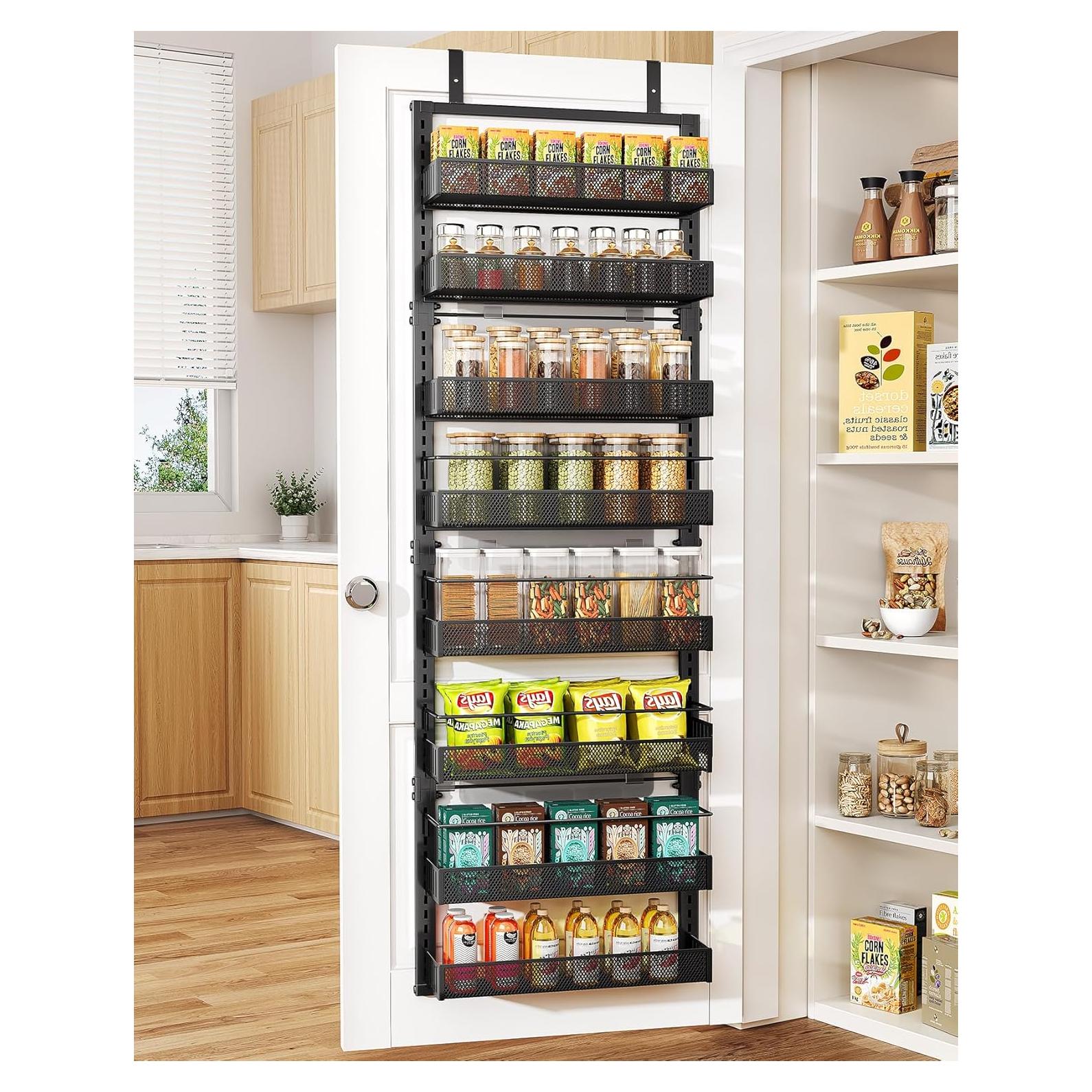 Organizador de despensa SNTD colgante 8 niveles ajustable negro