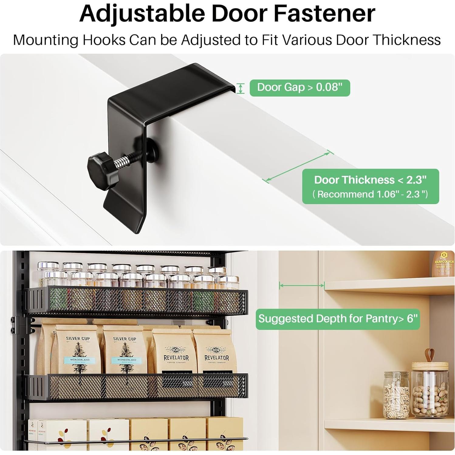 Organizador de despensa SNTD colgante 8 niveles ajustable negro