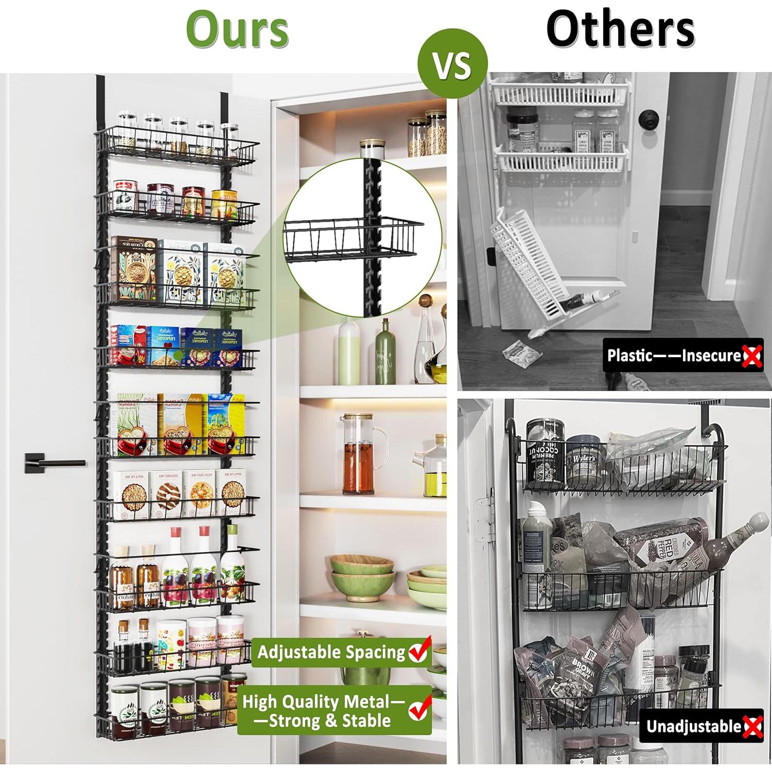 Organizador de Despensa Churboro 9 Niveles Ajustable Negro