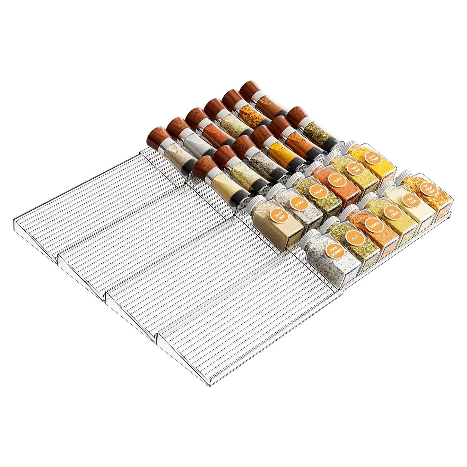 Organizador de Especias de Cajón Yieach 4 Niveles Expandible