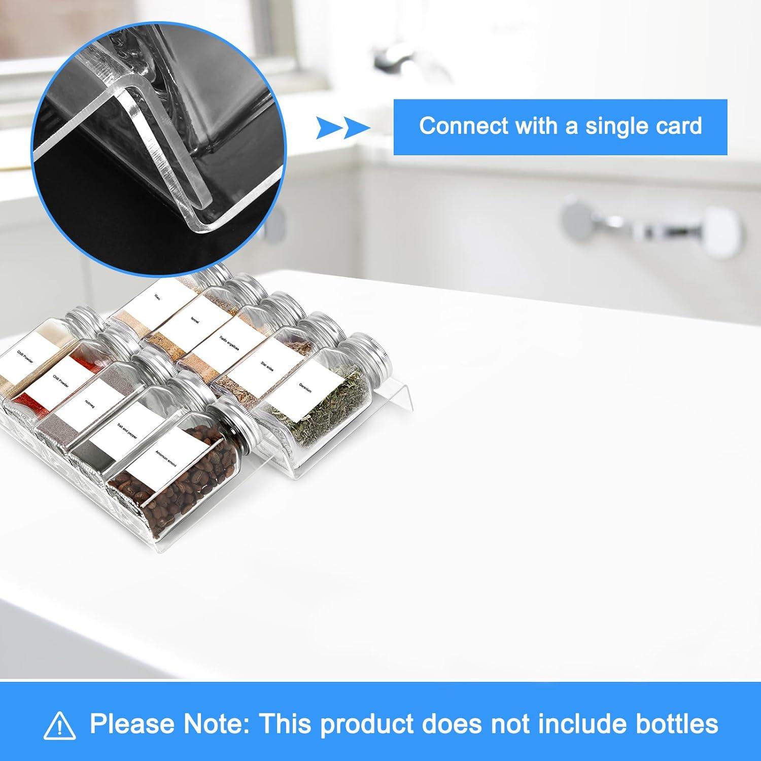 Estante de Especias Acrílico COXWANG 4 Niveles 22.86 cm