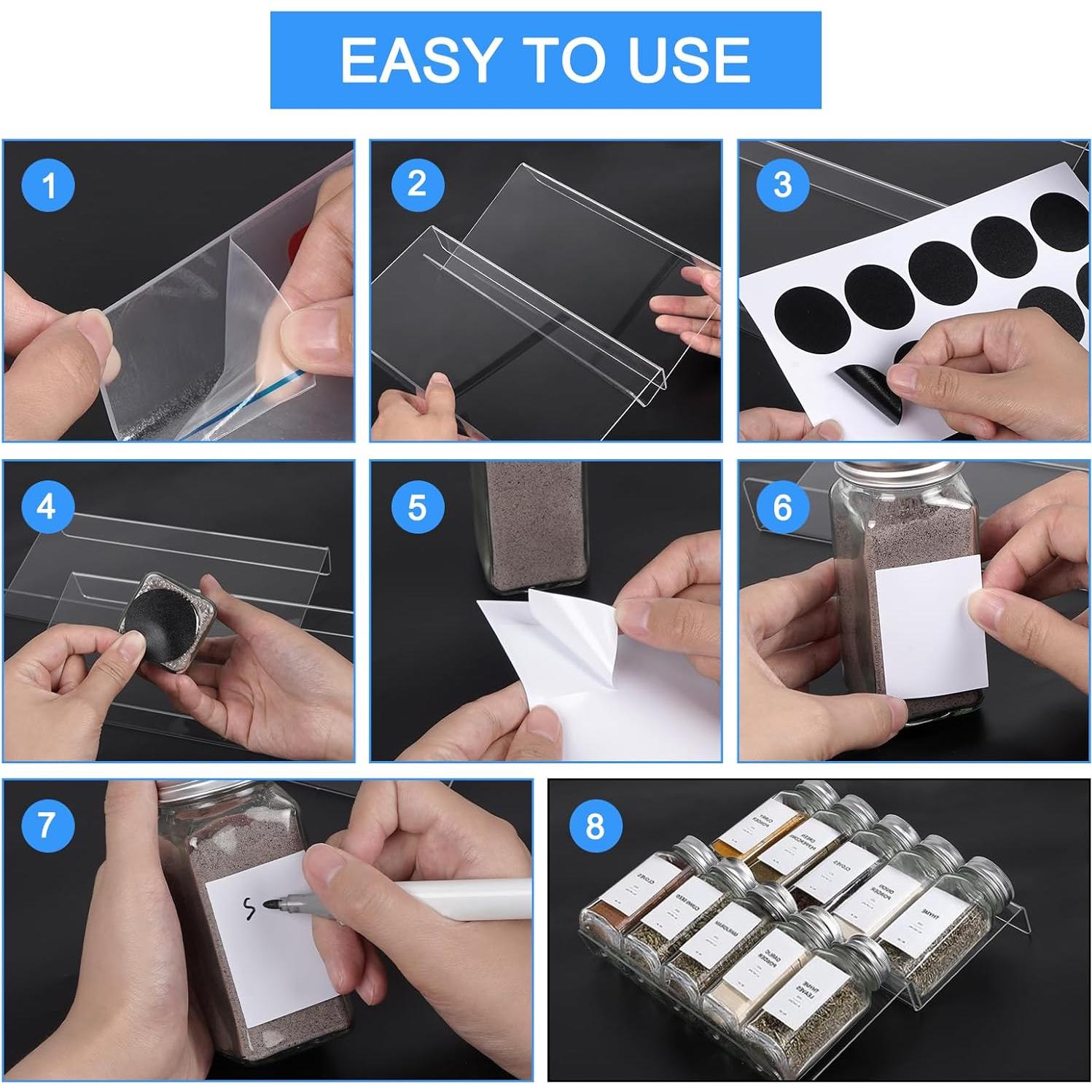 Estante de Especias Acrílico COXWANG 4 Niveles 22.86 cm