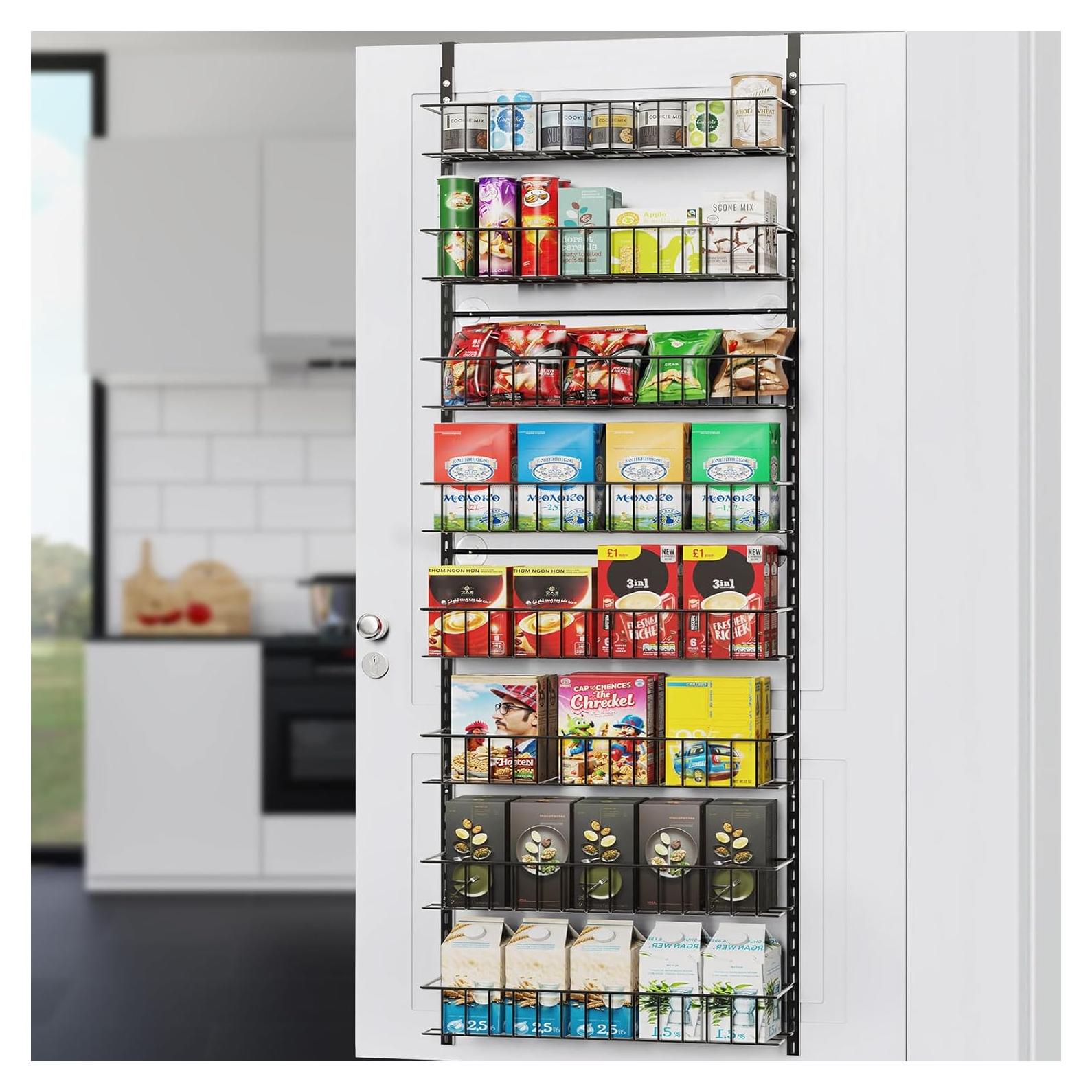 Organizador de Puerta 8 Niveles ElegantArray Metal Negro