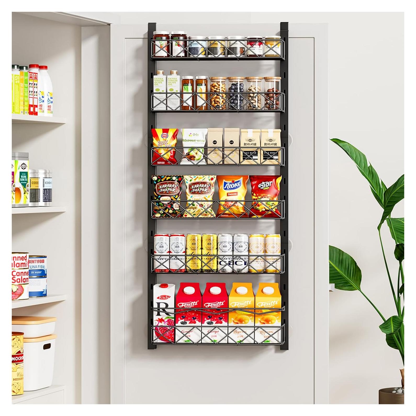 Organizador de Puerta MIAOLI Negro 6 Niveles Ajustable