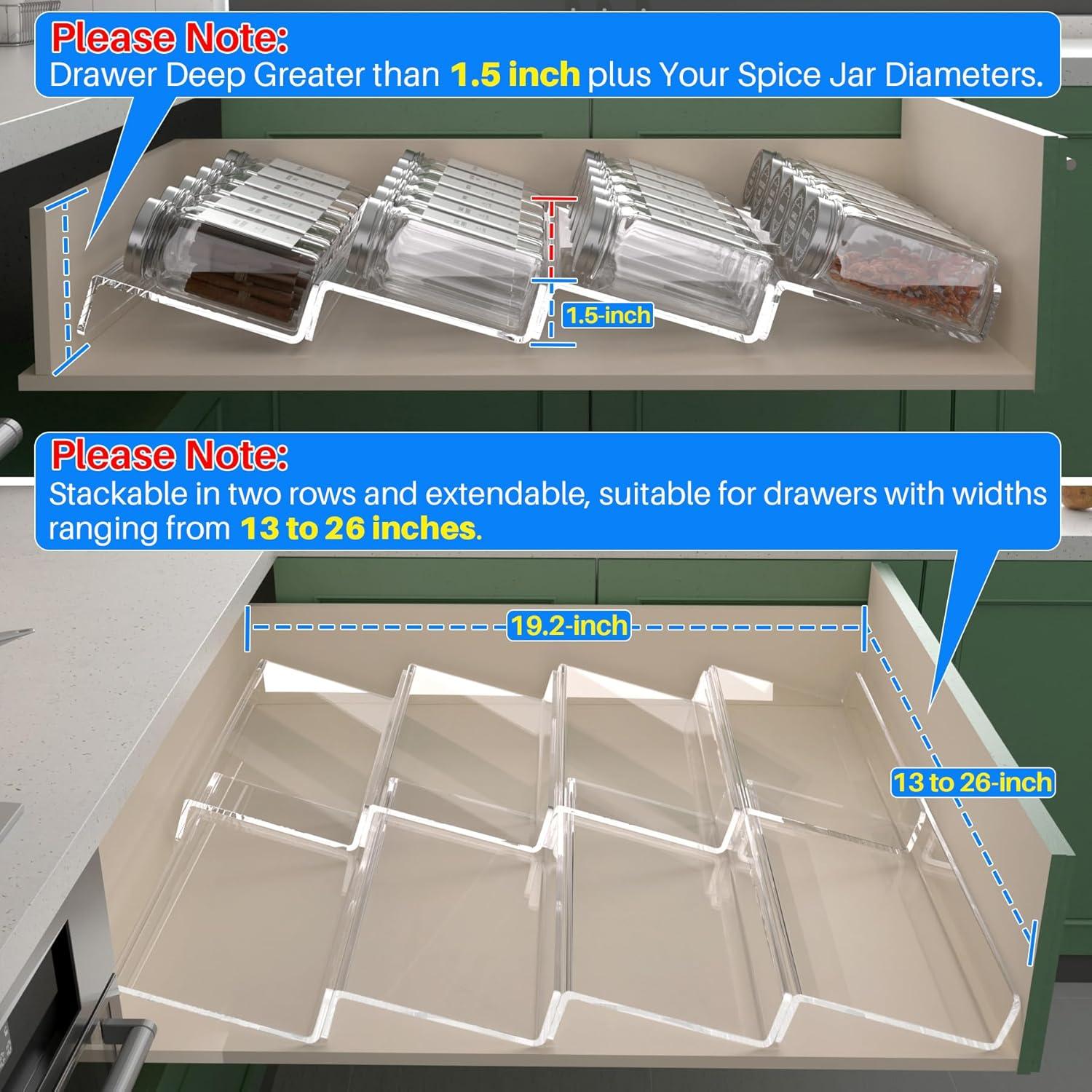 Organizador de Especias Antimbee 8 Piezas Expandible 33-66 cm