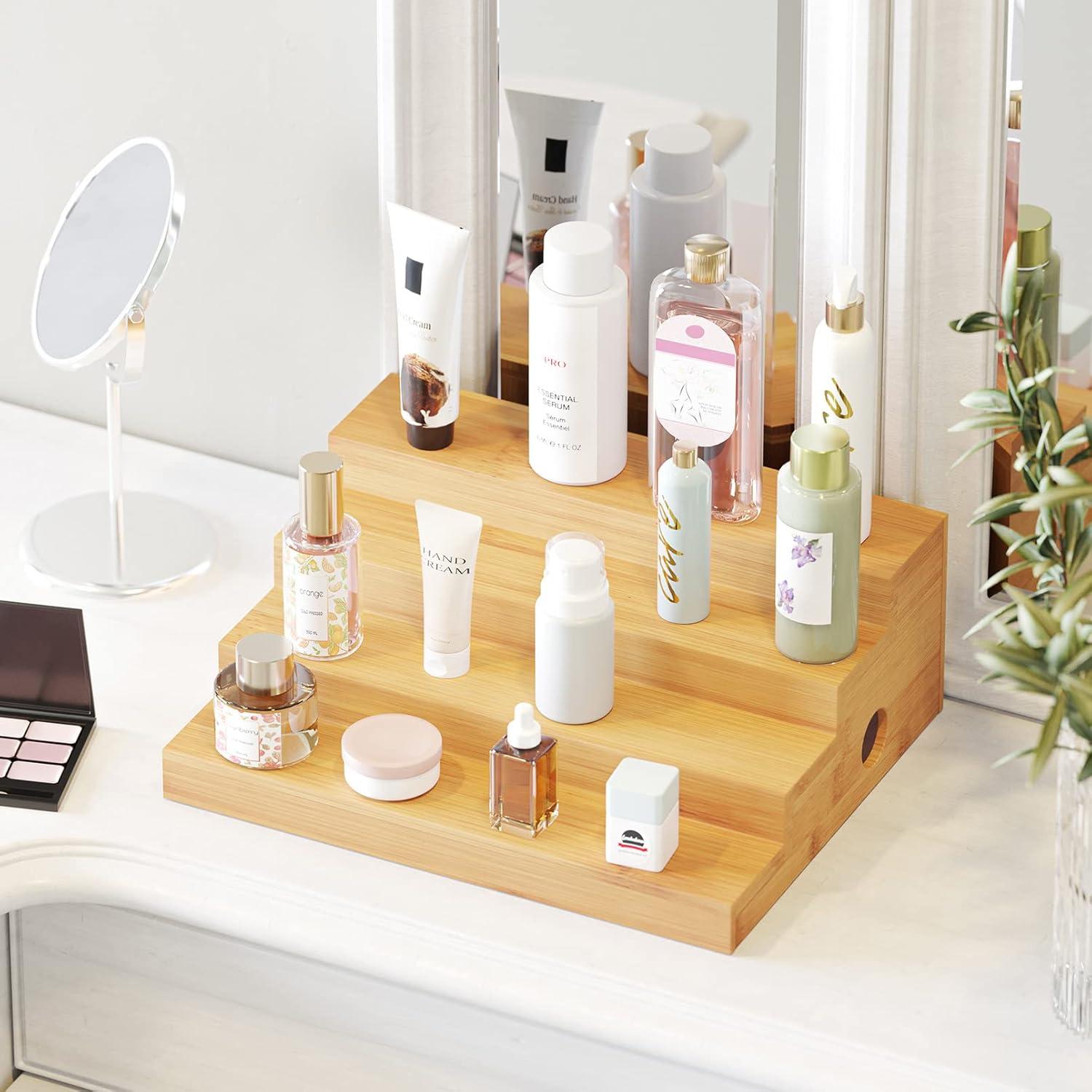 Organizador de Especias de Bambú SpaceAid 4 Niveles Ajustable