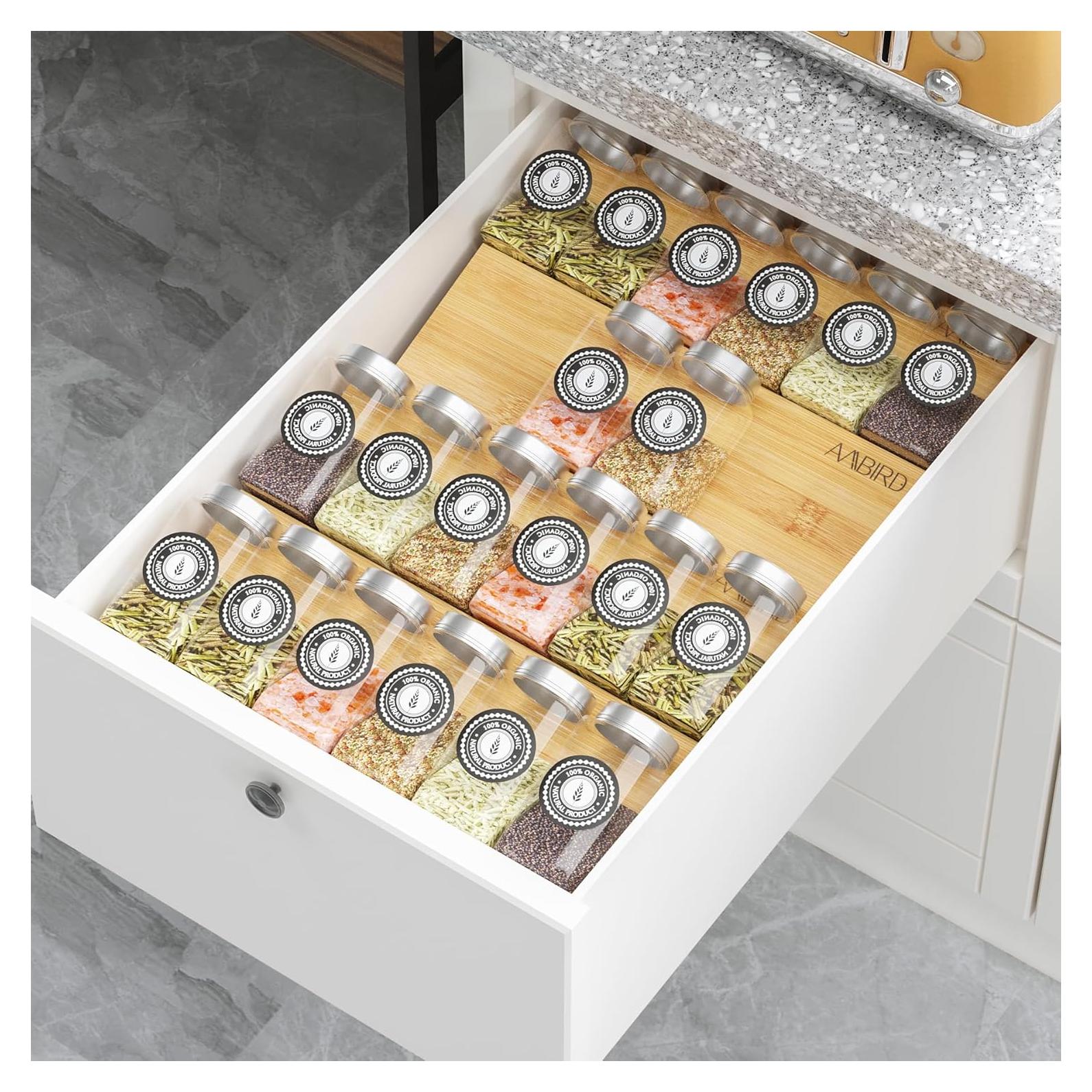 Organizador de Especias de Bambú AMBIRD 4 Niveles 24.1 cm