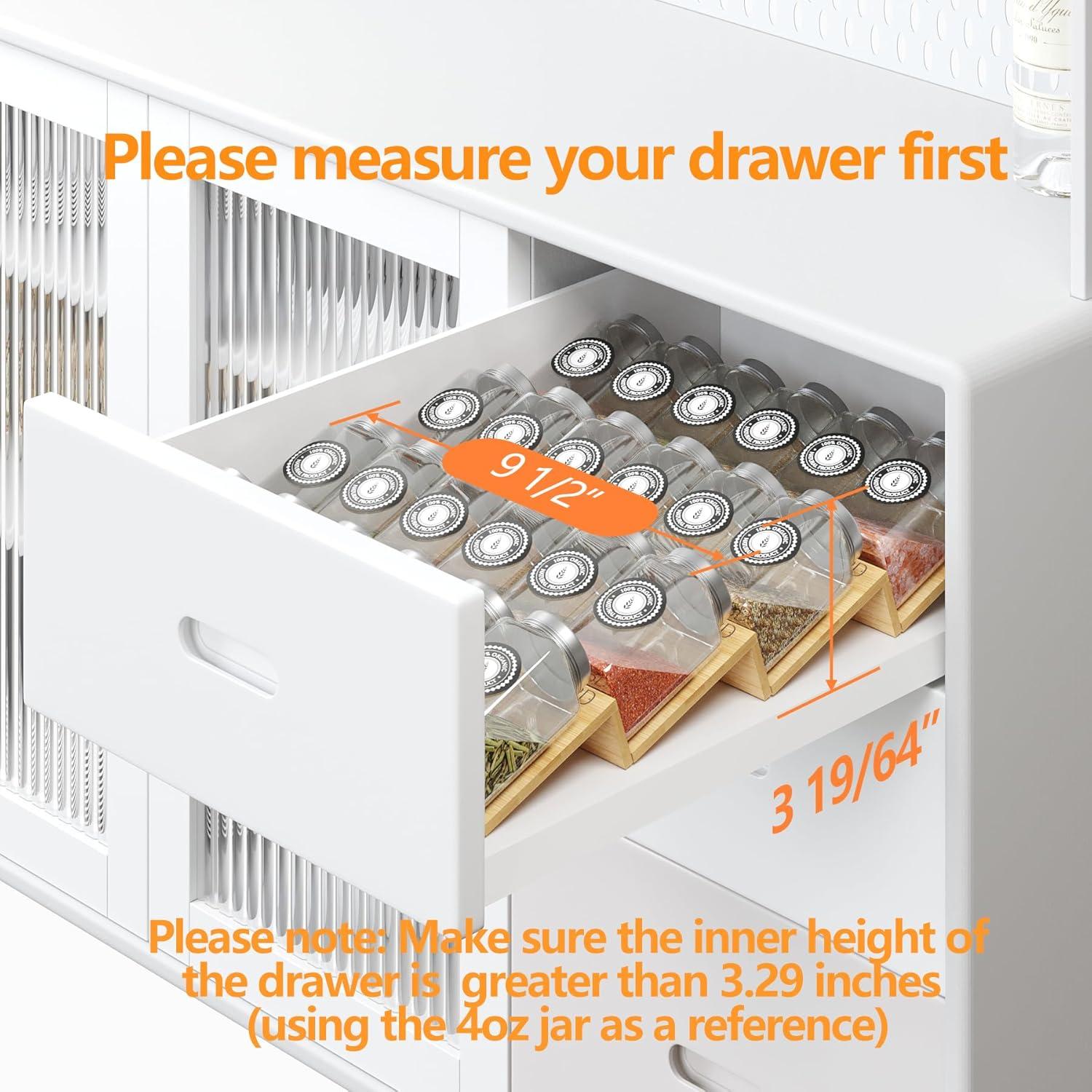 Organizador de Especias de Bambú AMBIRD 4 Niveles 24.1 cm