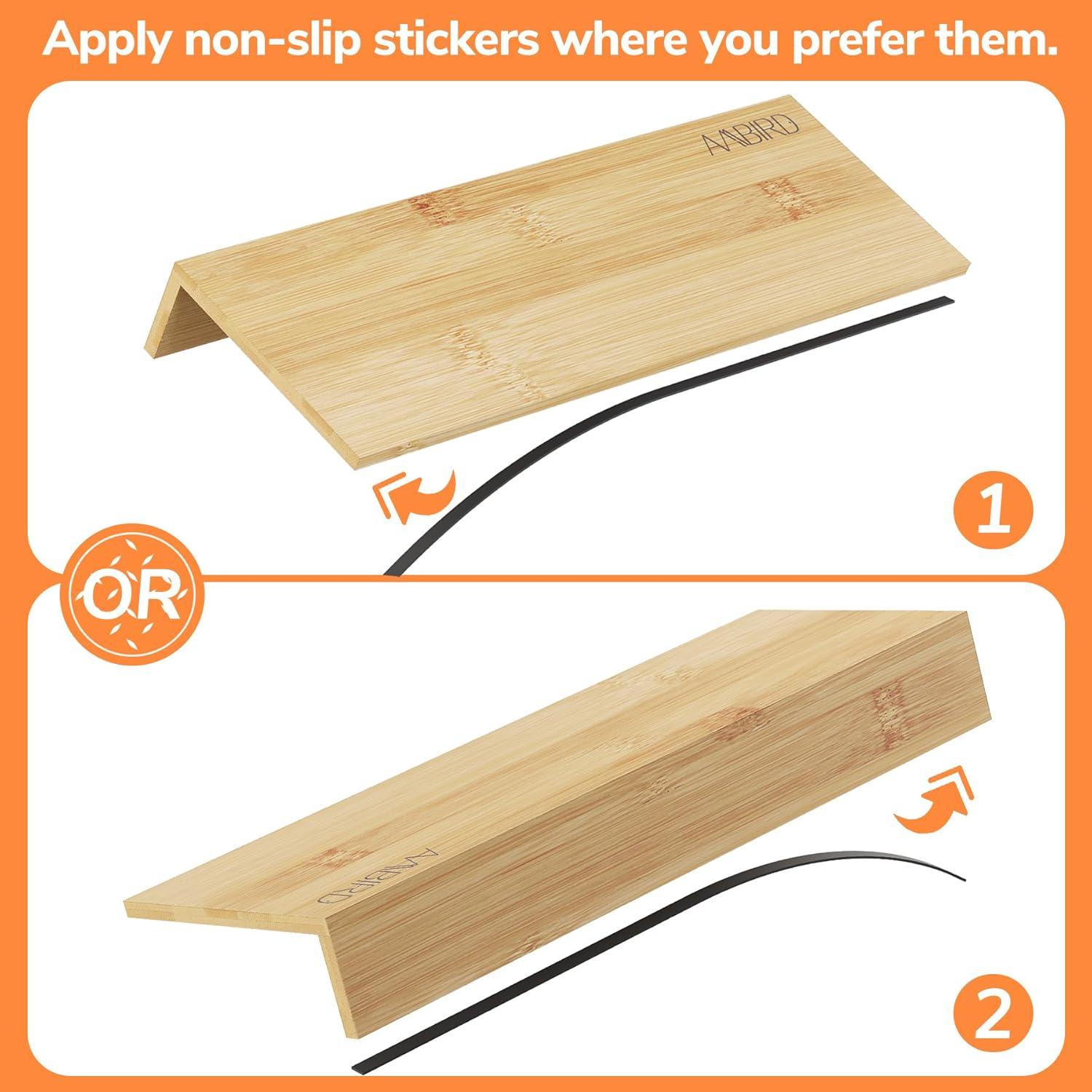 Organizador de Especias de Bambú AMBIRD 4 Niveles 24.1 cm