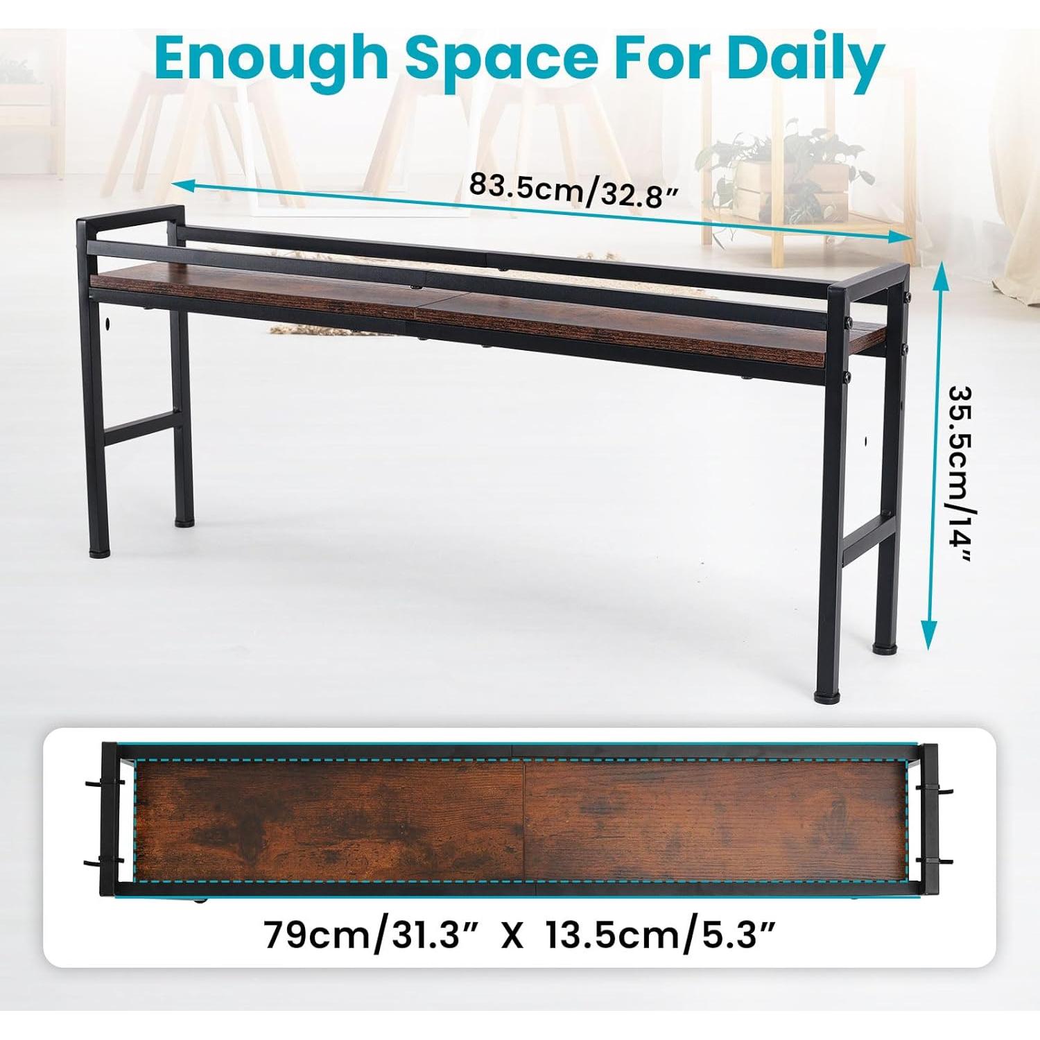 Estante para Cocina Weslinkeji Negro con 4 Ganchos 15x81.3x34.3cm