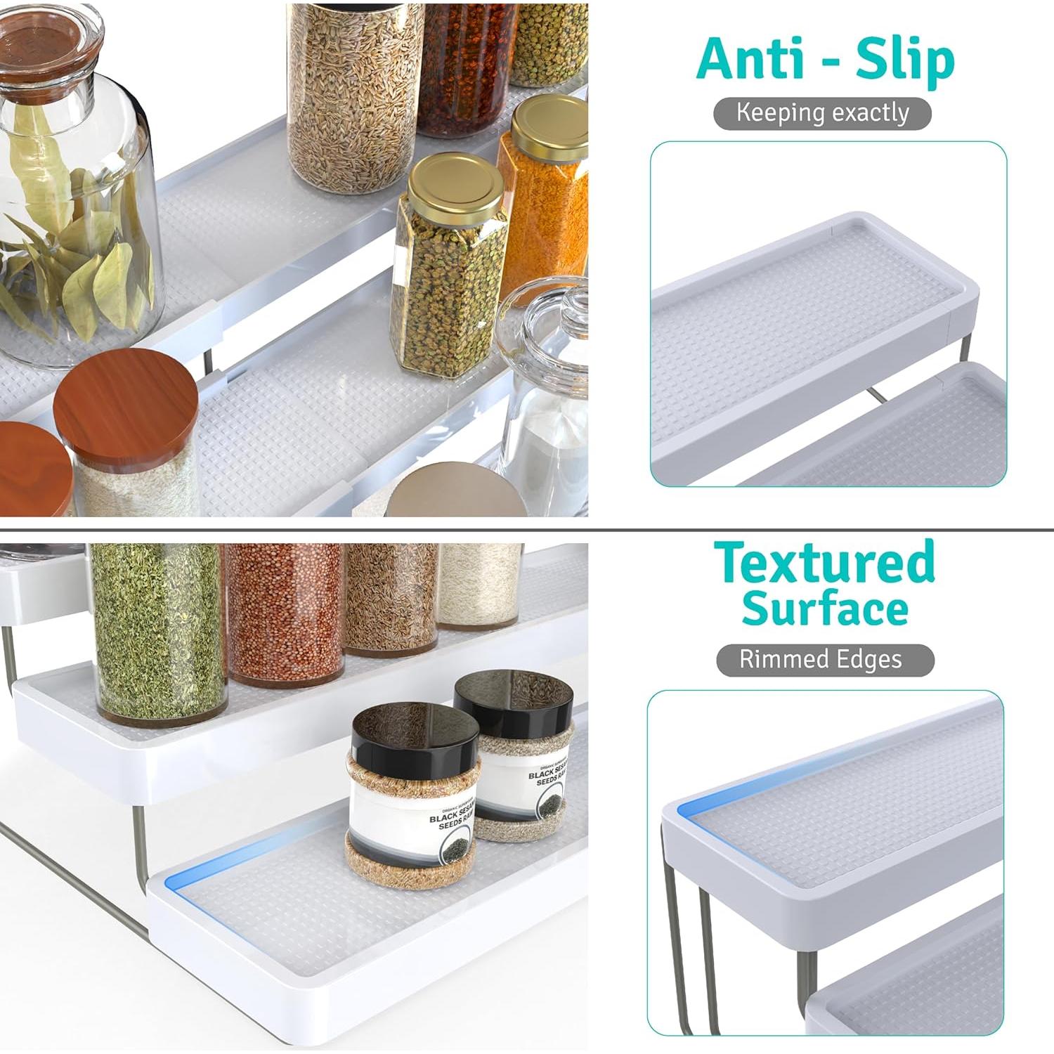 Estante de Especias Expandible YAN & HIN 3 Niveles Blanco