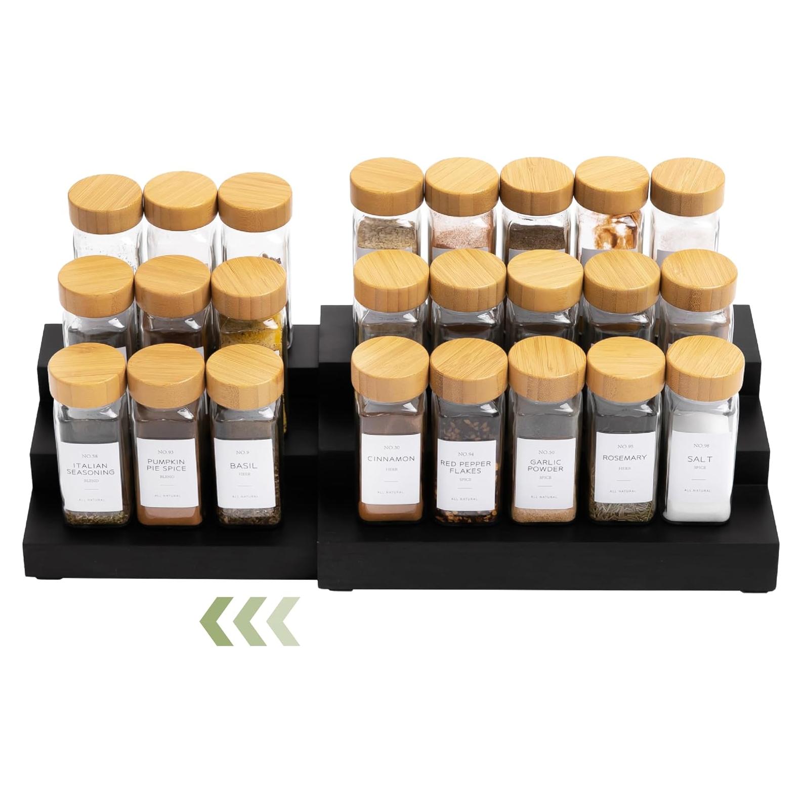 Organizador de especias expandible KitchenEdge 3 niveles 28-56 cm