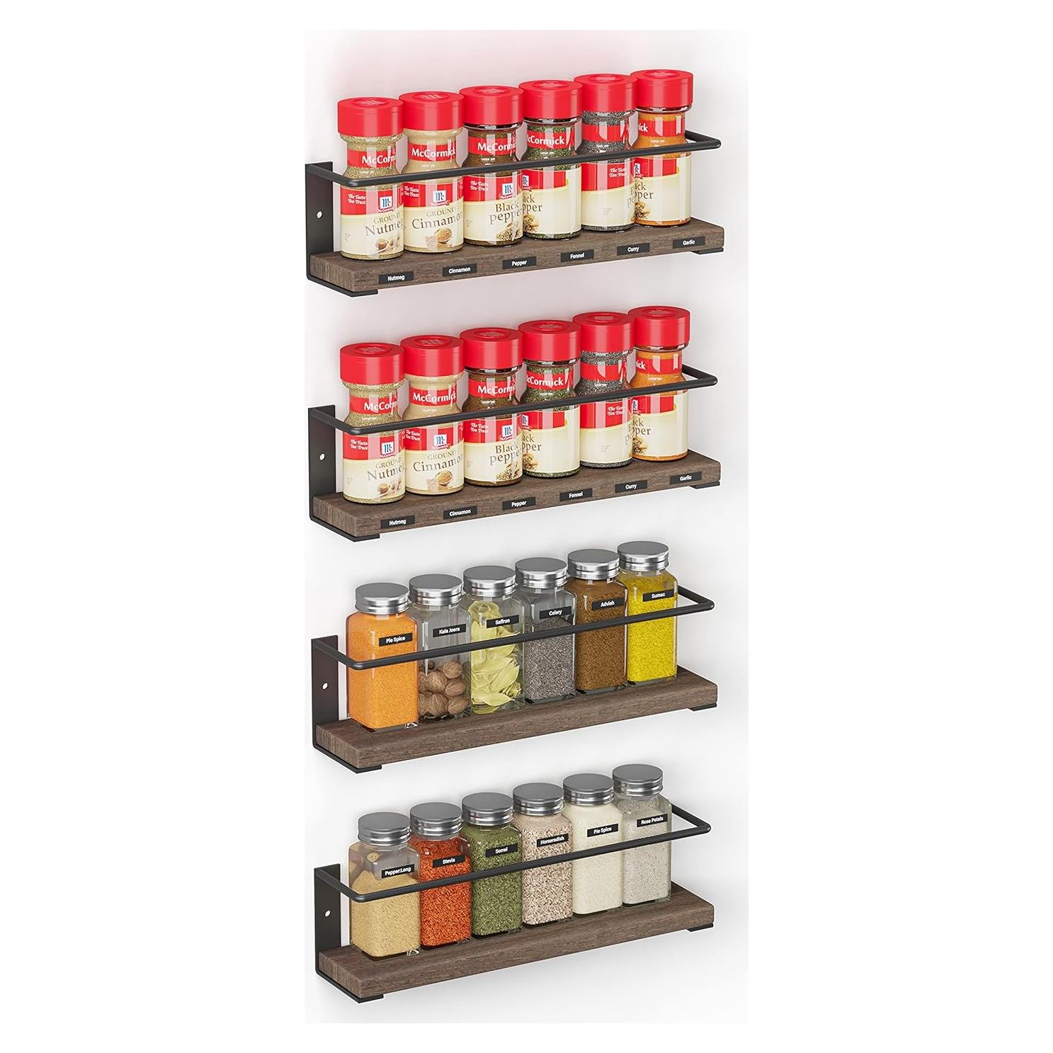 Organizador de Especias SpaceAid 4 Estantes Montaje en Pared