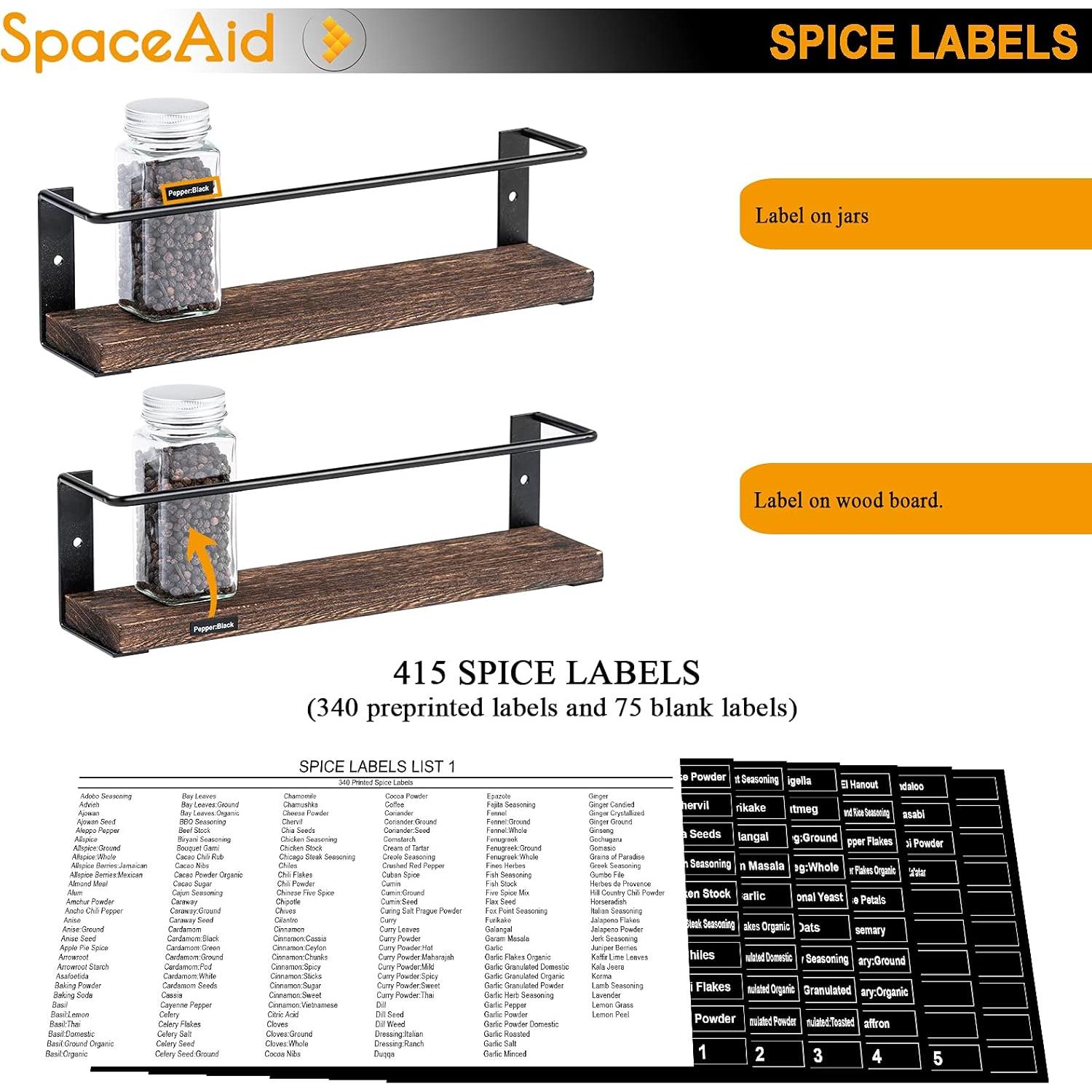 Organizador de Especias SpaceAid 4 Estantes Montaje en Pared
