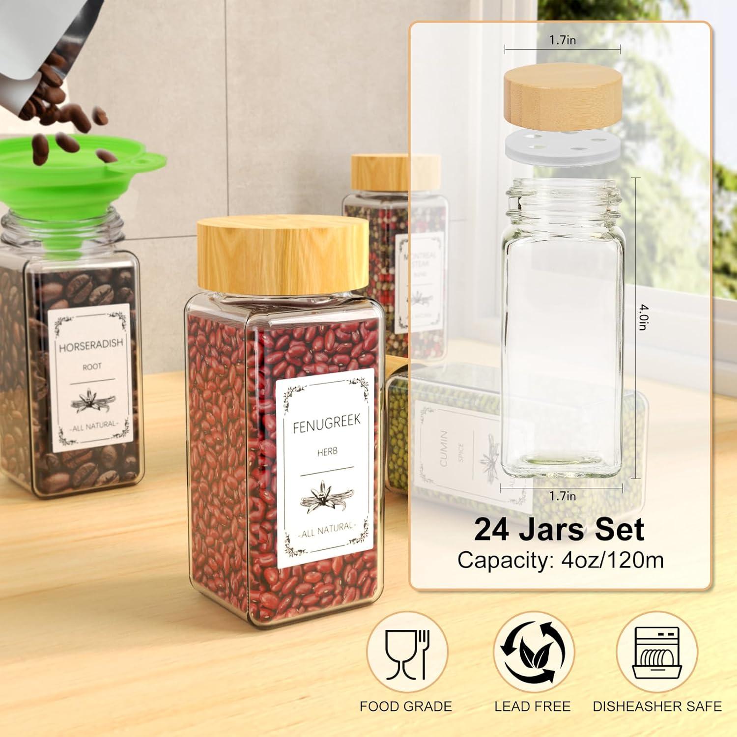 Organizador de Cajón para Especias Agotglmi 24 Tarros 4 Niveles