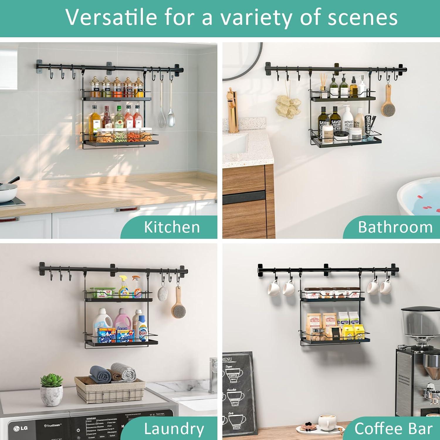 Soporte de Utensilios y Estante para Especias NADAMOO 3 en 1