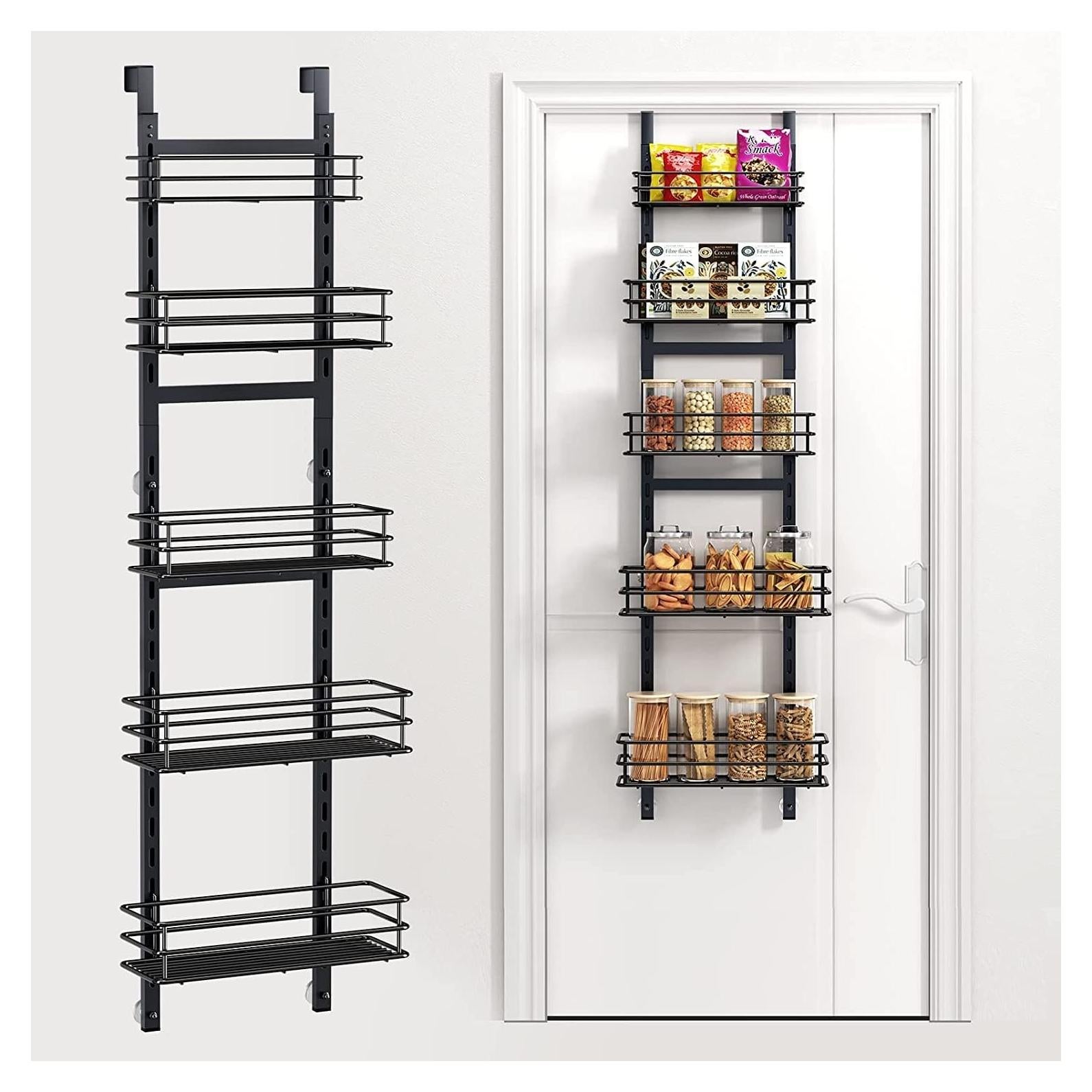 Organizador de despensa Purdaz ajustable 5 niveles metal negro