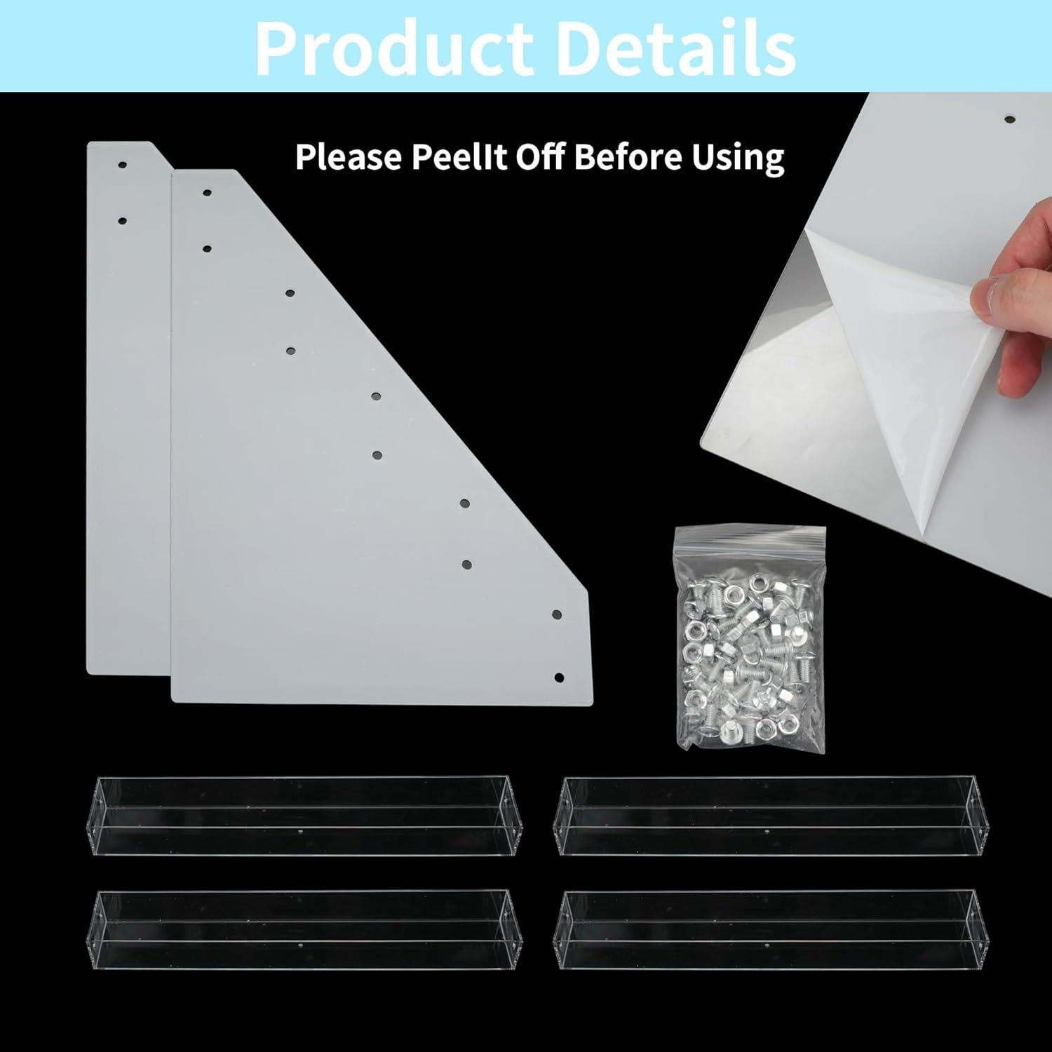 Estantes para Especias HUOIQIUE - Paquete de 2, 5 Niveles Acrílico