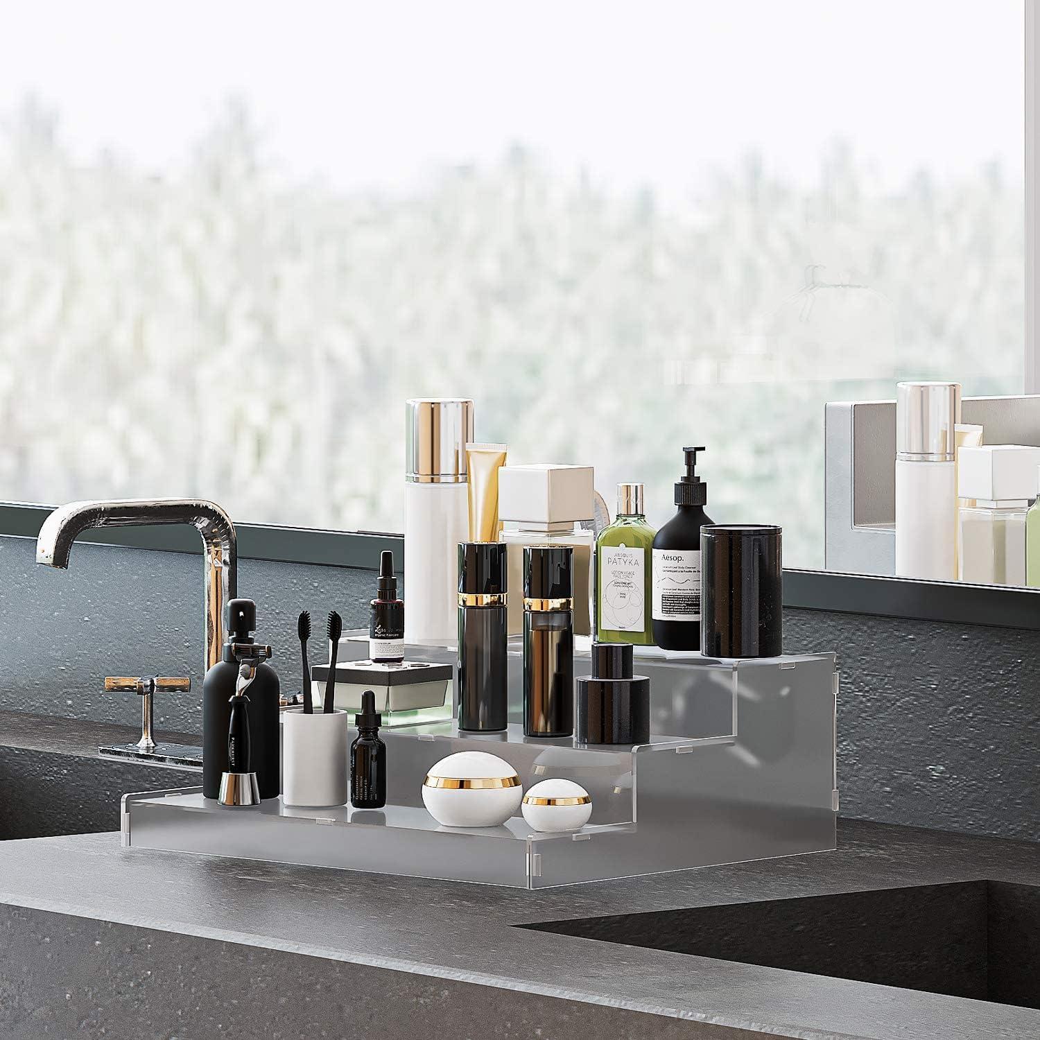 Estante de Especias Evron Acrílico Transparente 3 Niveles 26.67 cm