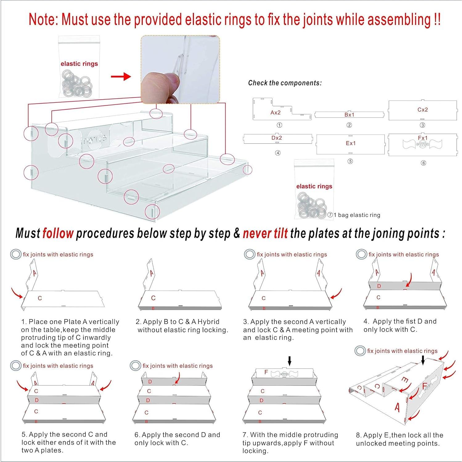Estante de Especias Evron Acrílico Transparente 3 Niveles 26.67 cm