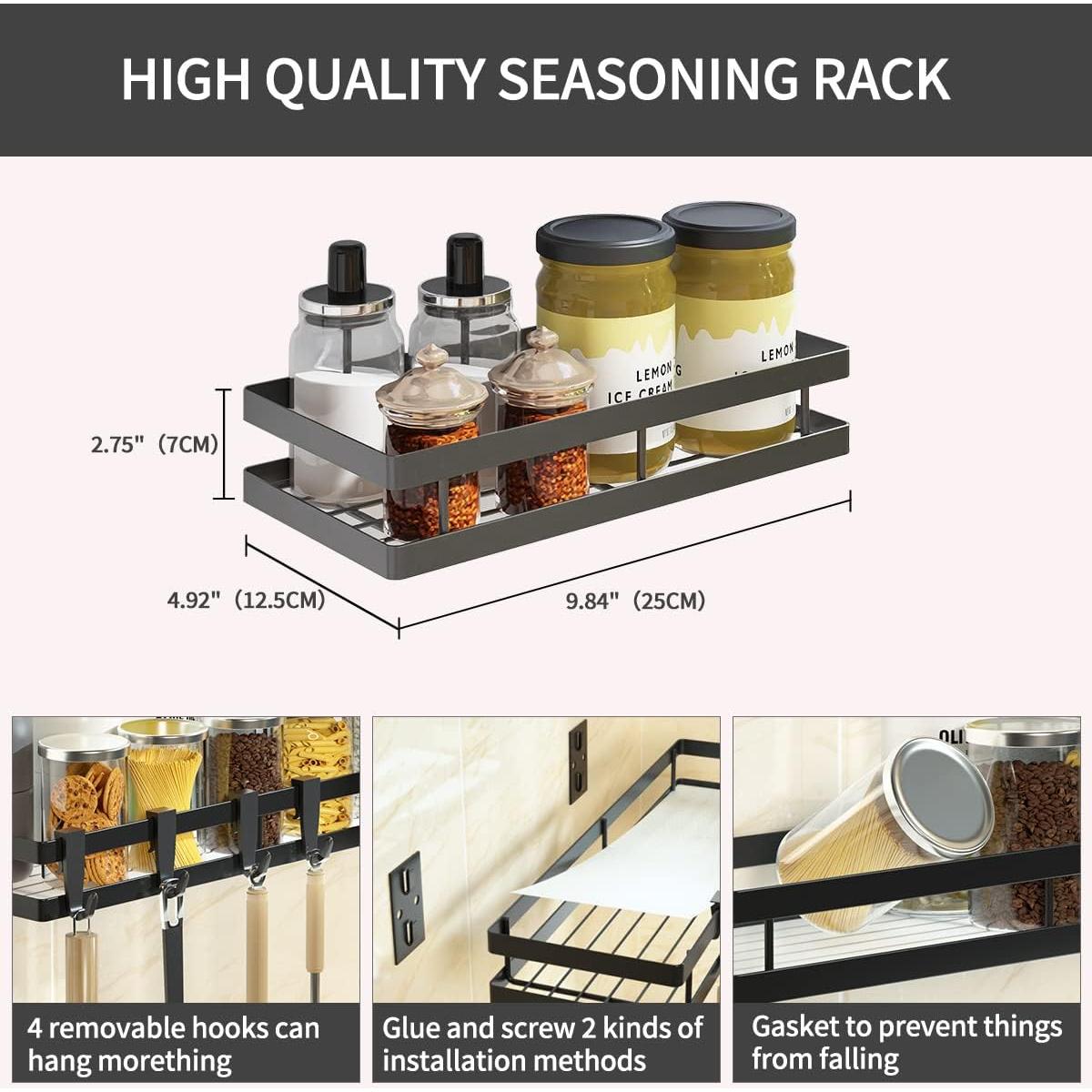 Estante Colgante para Especias PINNIYOU - 2 Piezas, 25.4 cm