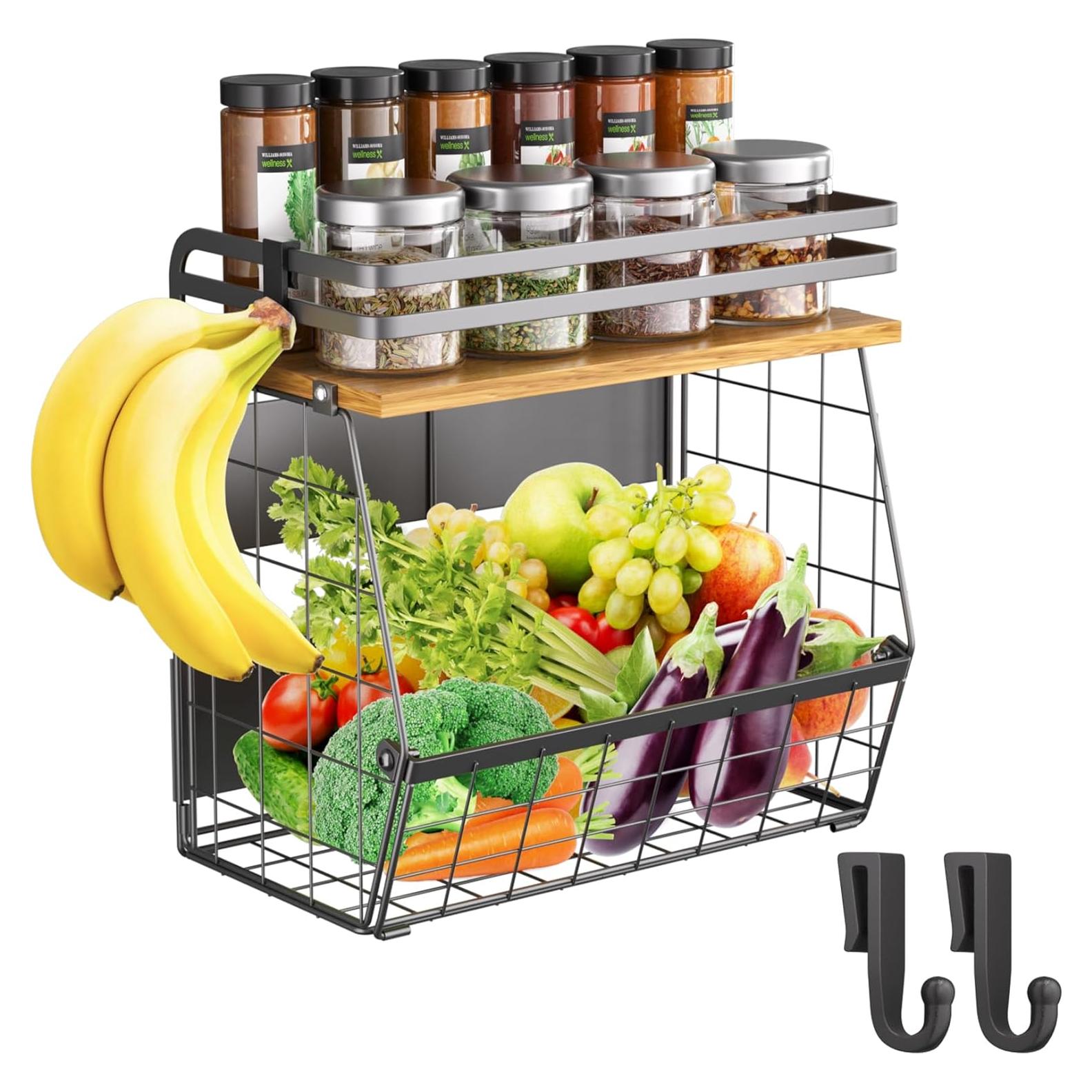 Estante Magnético Utheinteck para Nevera, Canasta de Alambre 30x17cm