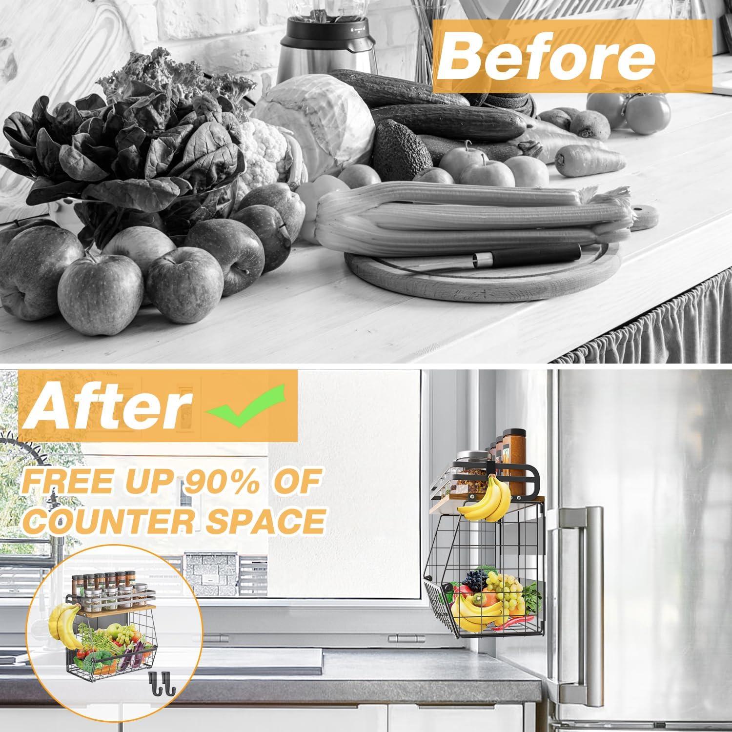 Estante Magnético Utheinteck para Nevera, Canasta de Alambre 30x17cm