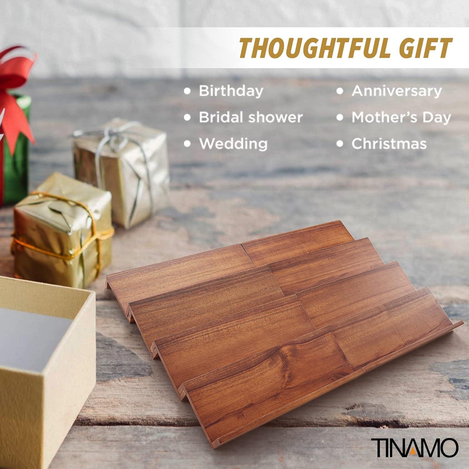 Organizador de Especias de Madera de Acacia Tinamo - 4 Niveles para 64 Frascos