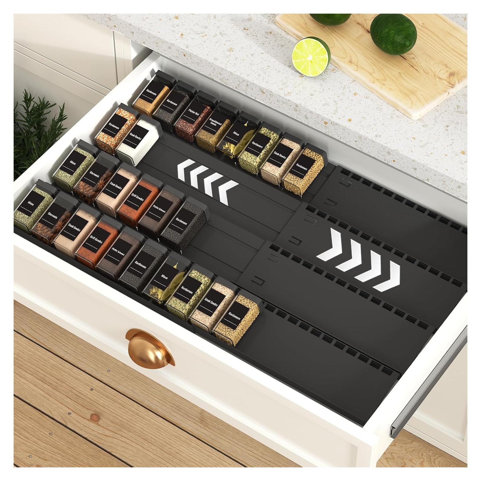 Organizador de Cajones para Especias Homhut - 4 Niveles Expandible