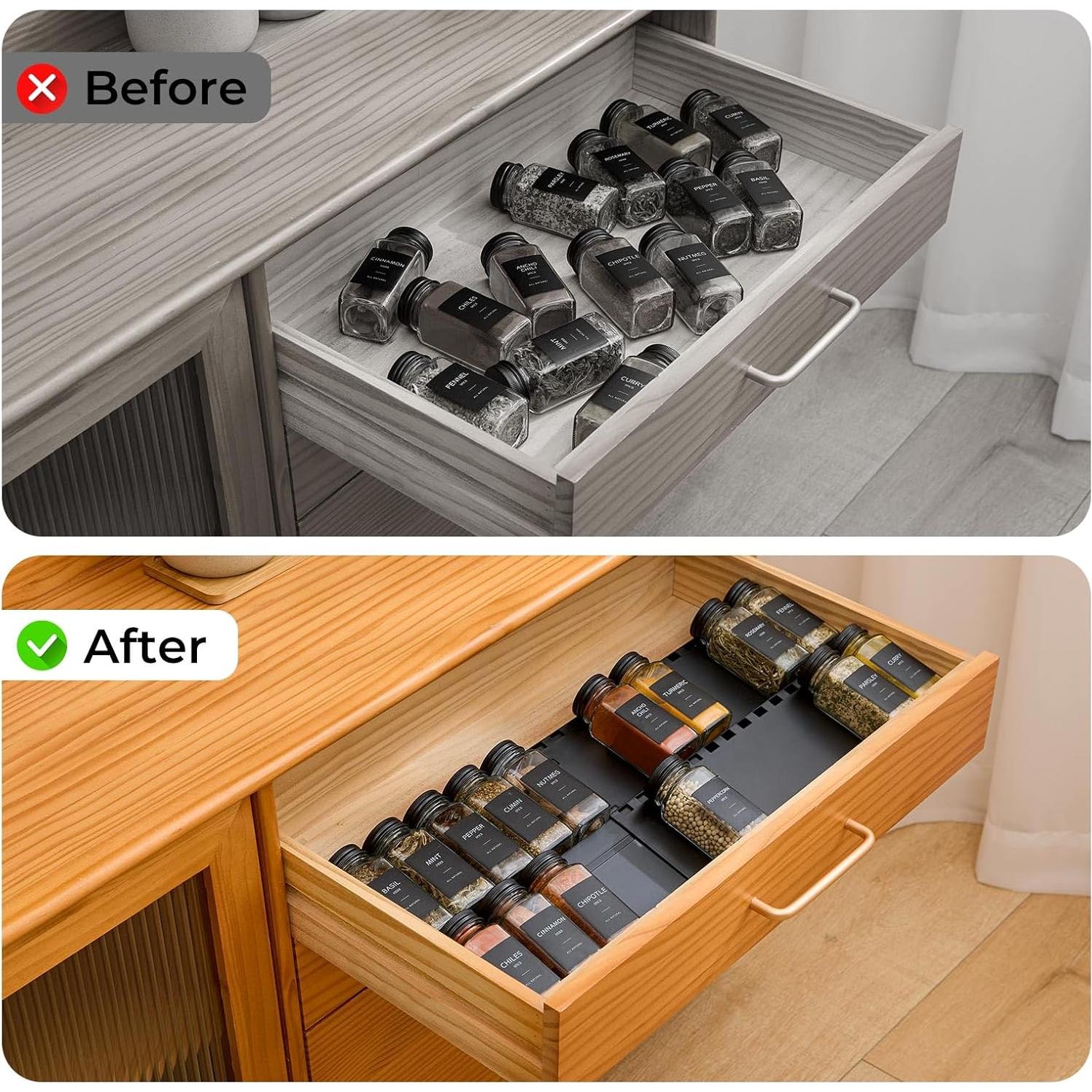 Organizador de Cajones para Especias Homhut - 4 Niveles Expandible