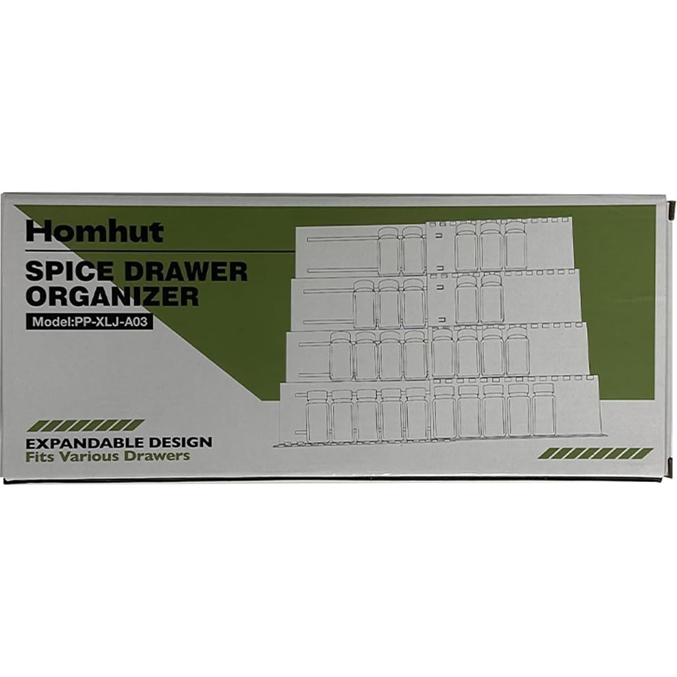 Organizador de Cajones para Especias Homhut - 4 Niveles Expandible