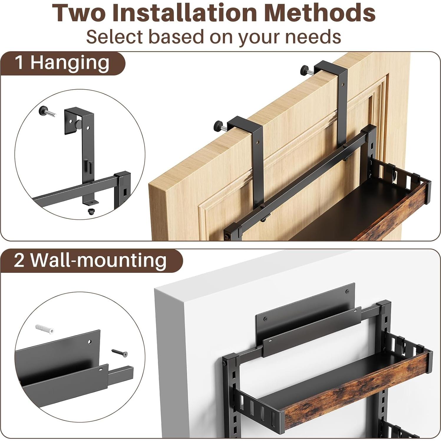Organizador de despensa CUISIBOT 8 niveles negro ajustable