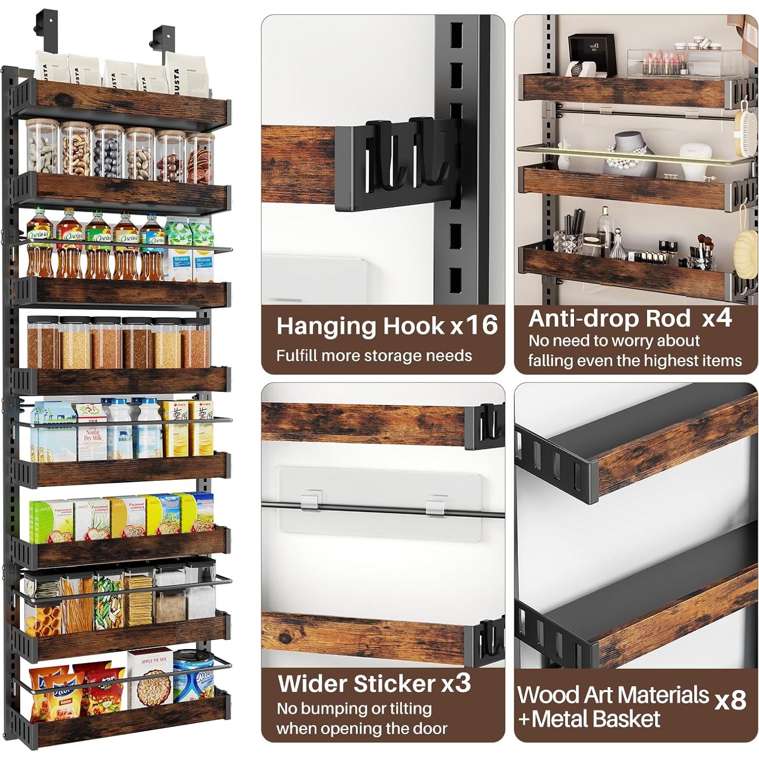 Organizador de despensa CUISIBOT 8 niveles negro ajustable