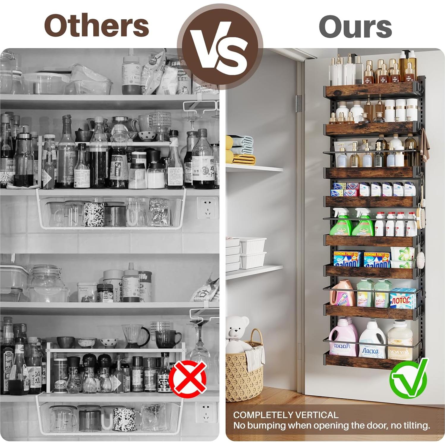 Organizador de despensa CUISIBOT 8 niveles negro ajustable