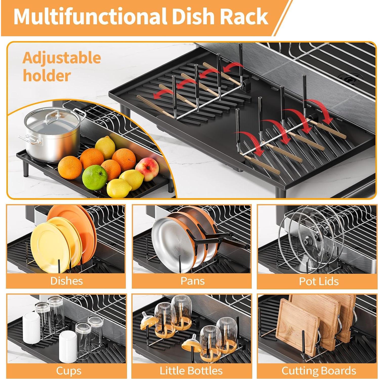 Escurridor de Platos Expandible Urackify Acero Inoxidable 304