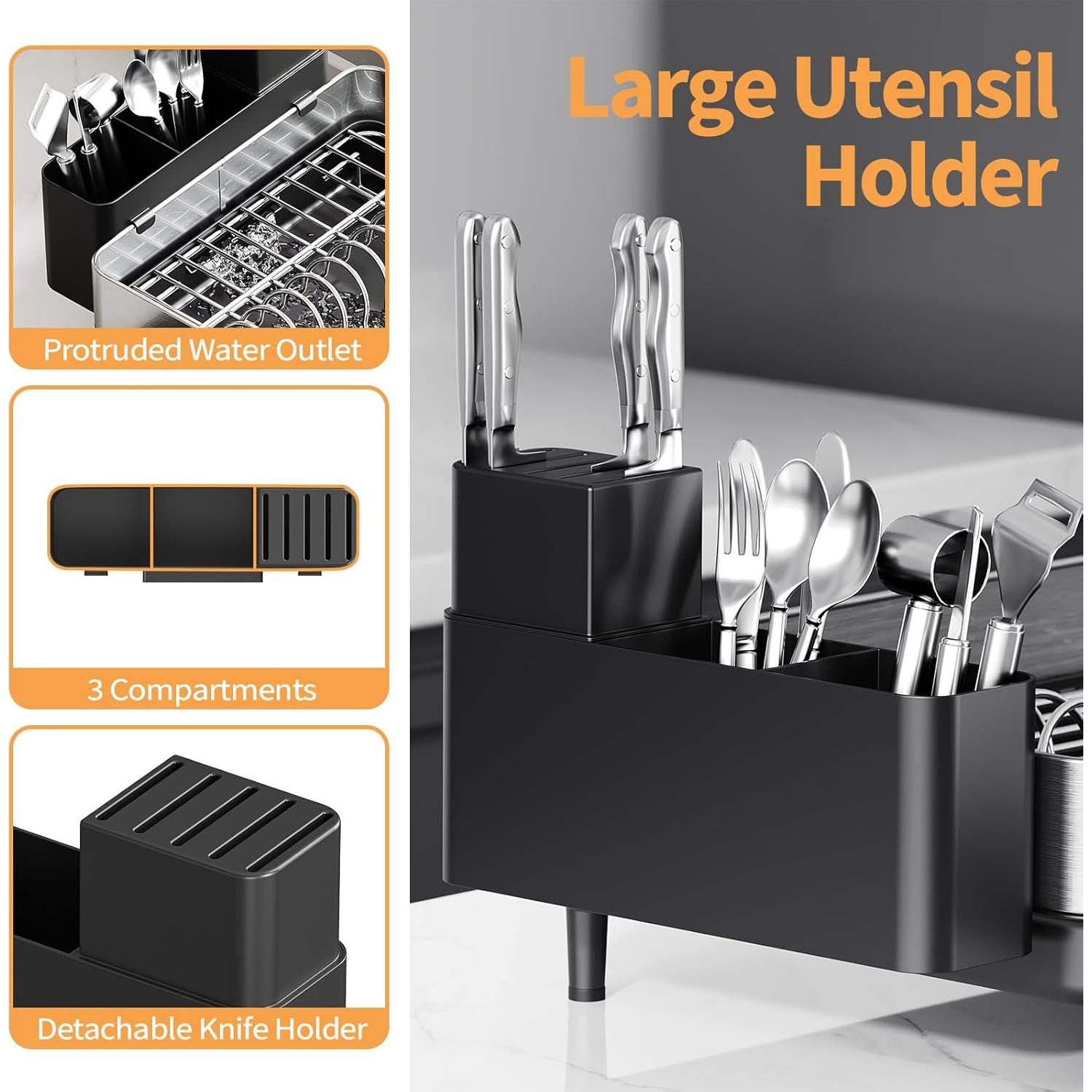 Escurridor de Platos Expandible Urackify Acero Inoxidable 304