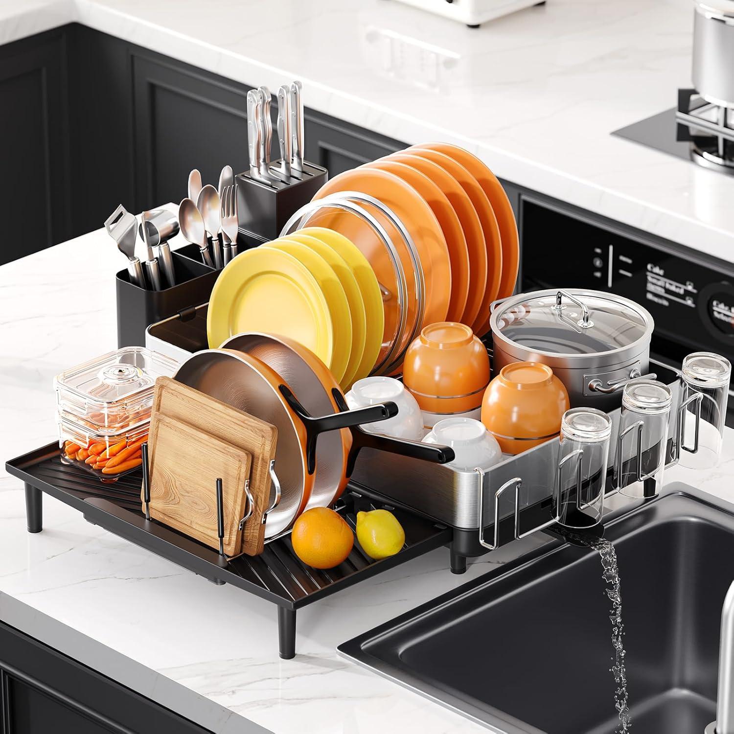 Escurridor de Platos Expandible Urackify Acero Inoxidable 304