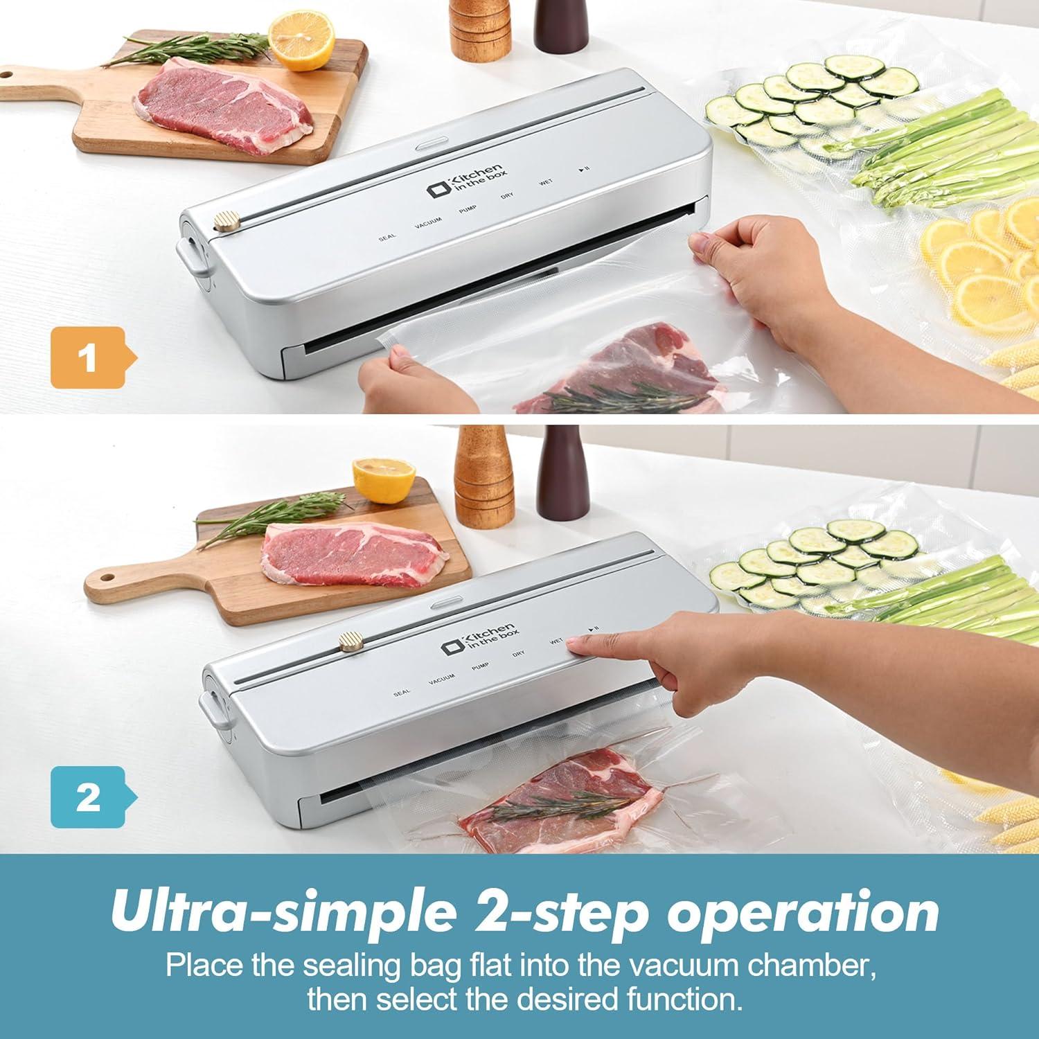 Selladora al Vacío Cocina en la Caja VS2035 Plata 120W