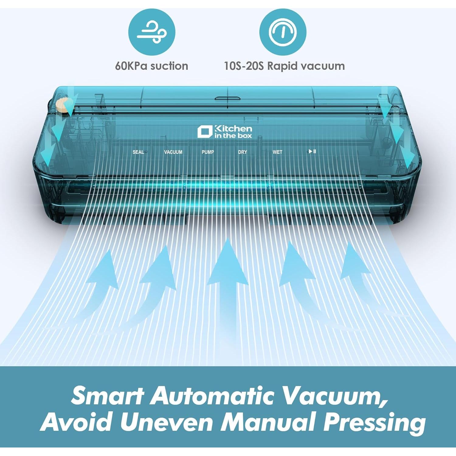 Selladora al Vacío Cocina en la Caja VS2035 Plata 120W