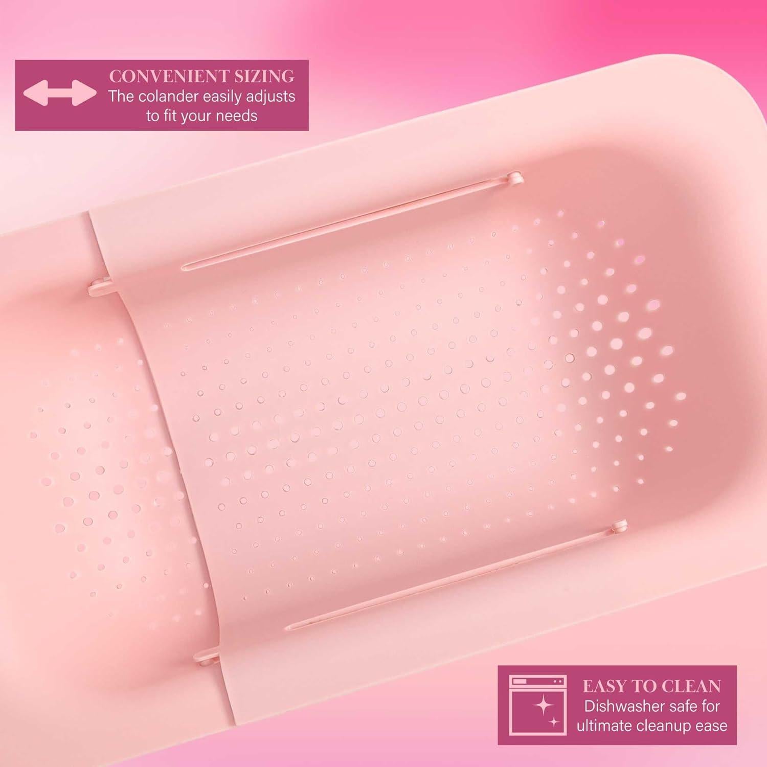 Colador Expandible Paris Hilton Rosa 36.83 a 49.53 cm