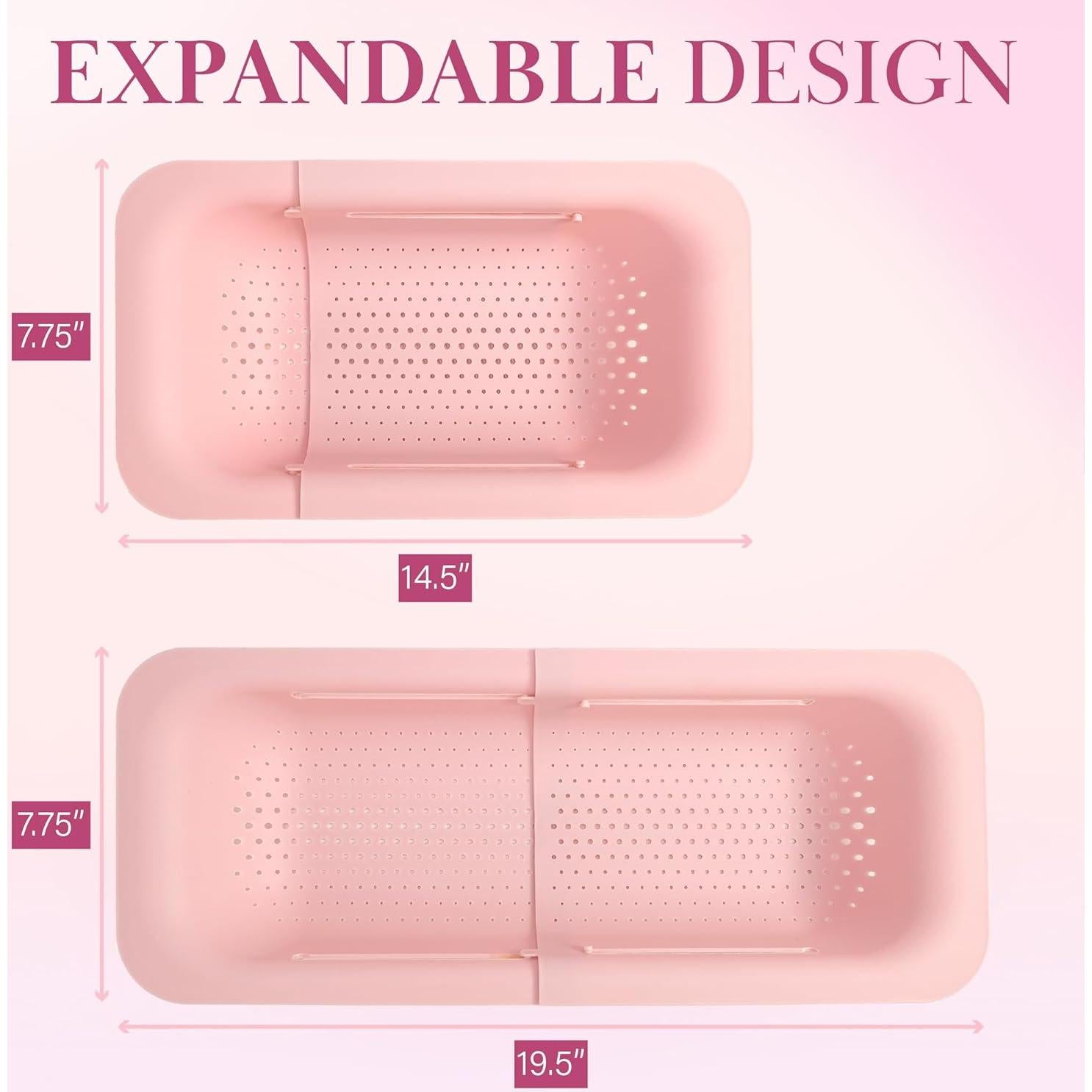 Colador Expandible Paris Hilton Rosa 36.83 a 49.53 cm