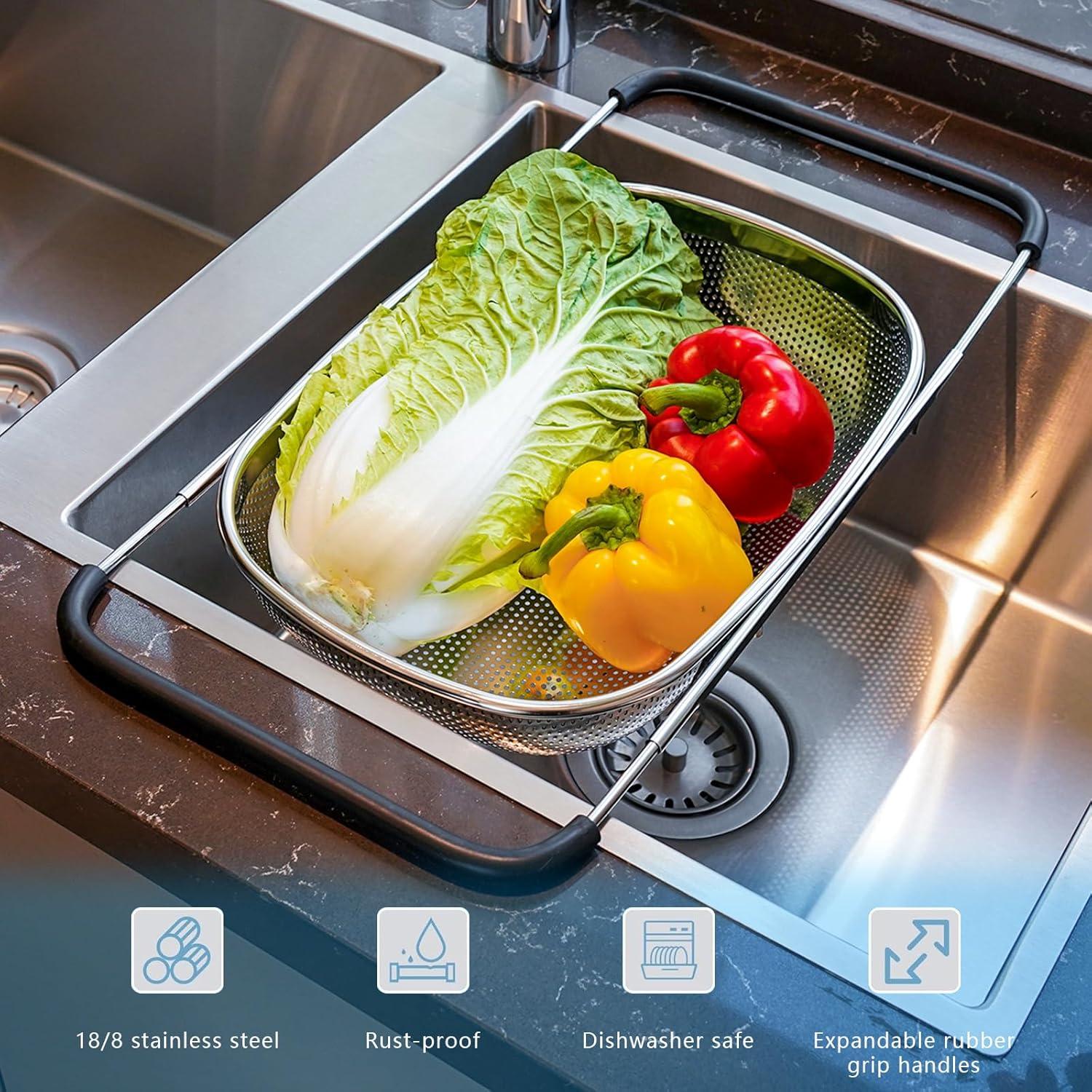 Colador de acero inoxidable REDANT expandible 38-54 cm