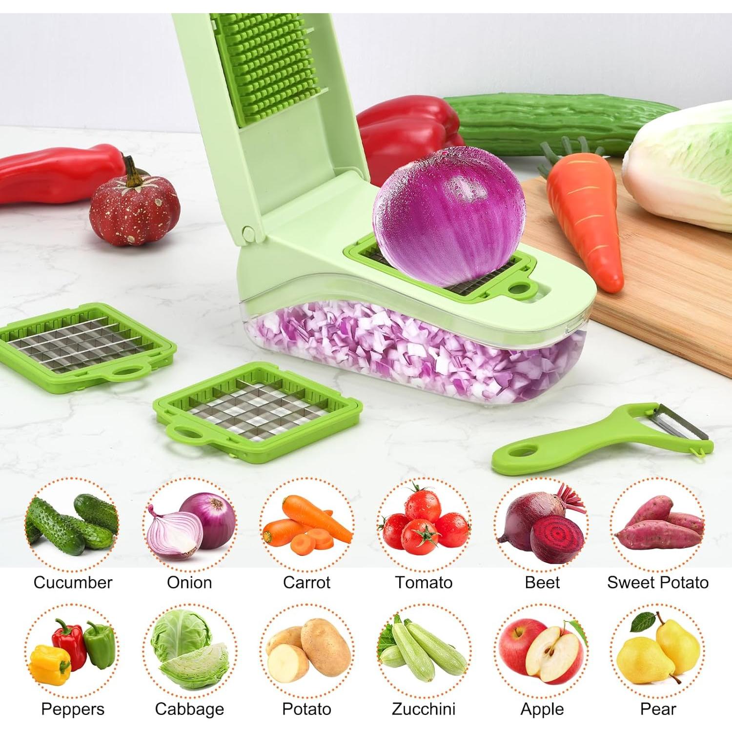 Cortador de Verduras 14 en 1 BSDLZCH Verde Multifuncional