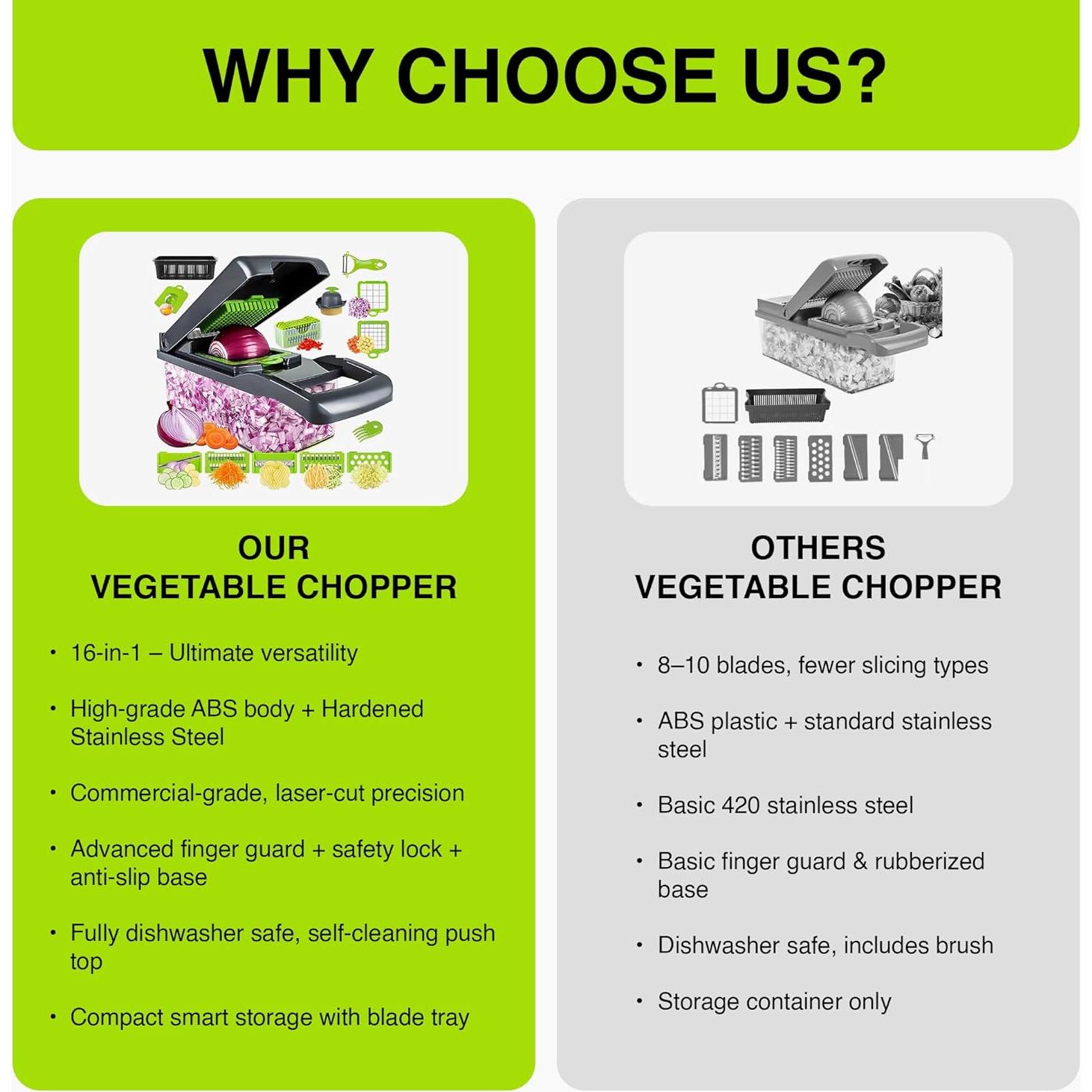 Picador de Verduras Multifuncional Genérico 16 en 1 Acero Inoxidable