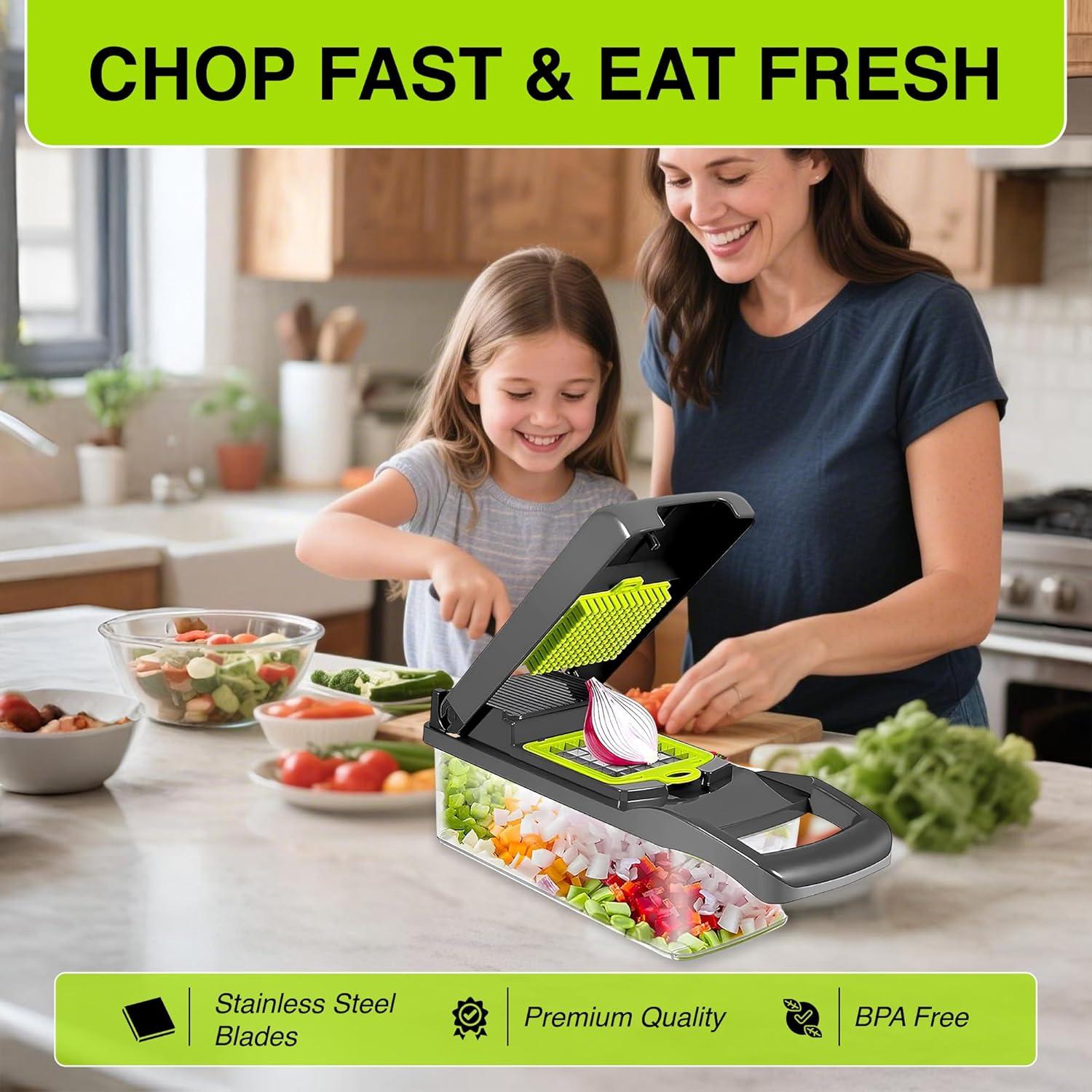 Picador de Verduras Multifuncional Genérico 16 en 1 Acero Inoxidable