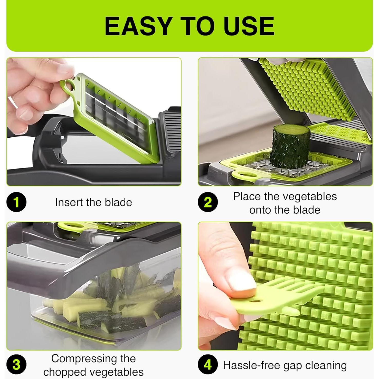 Picador de Verduras Multifuncional Genérico 16 en 1 Acero Inoxidable