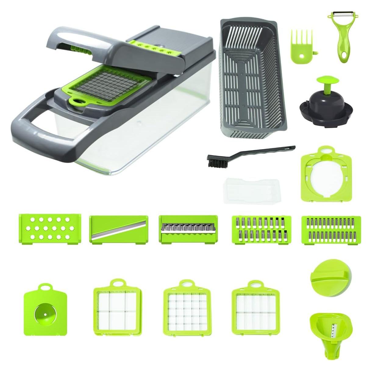 Picadora de Verduras Wepikk con Cuchillas de Acero Inoxidable