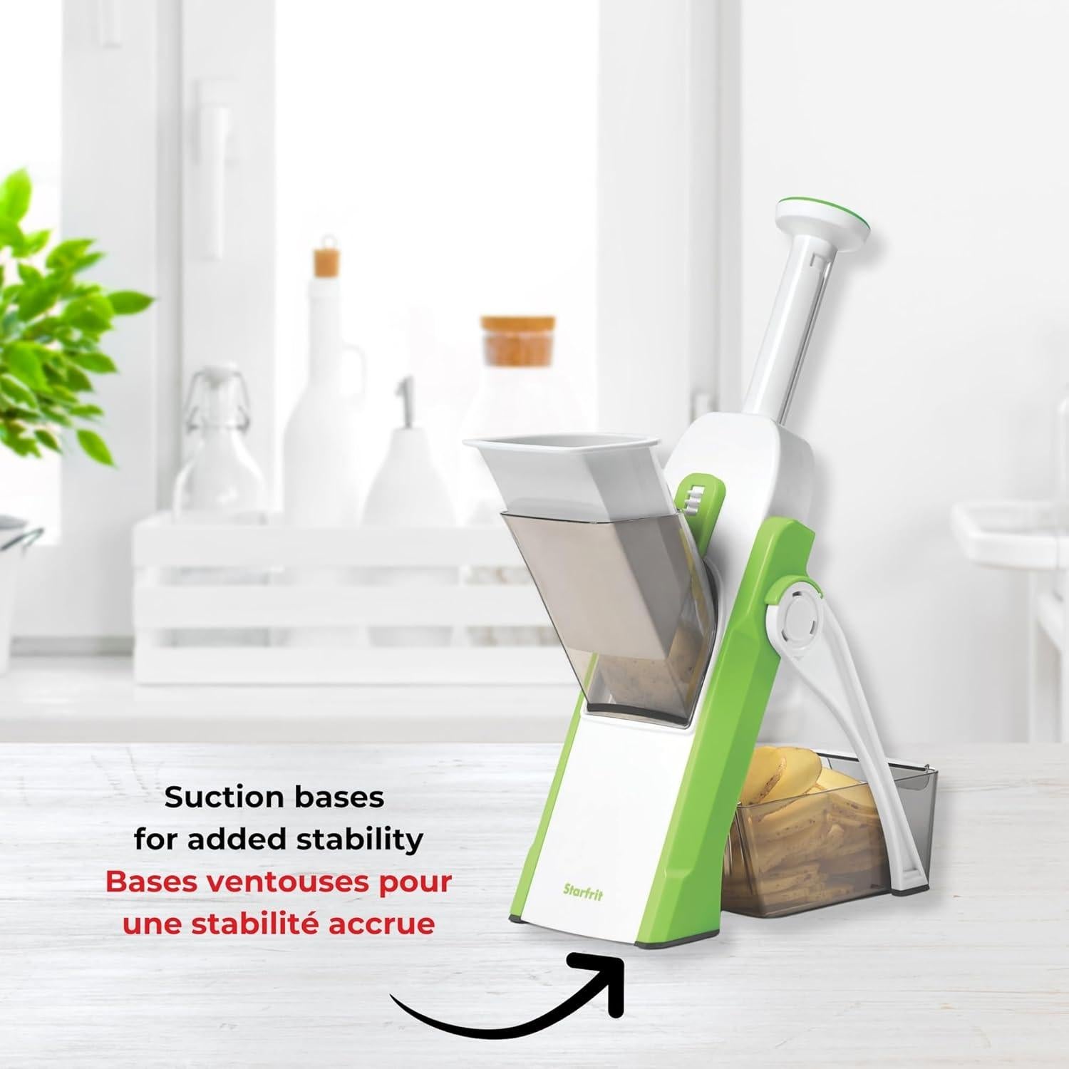 Mandolina Vertical Starfrit Pump'n'Slice - Picadora Ajustable 0.5-8mm